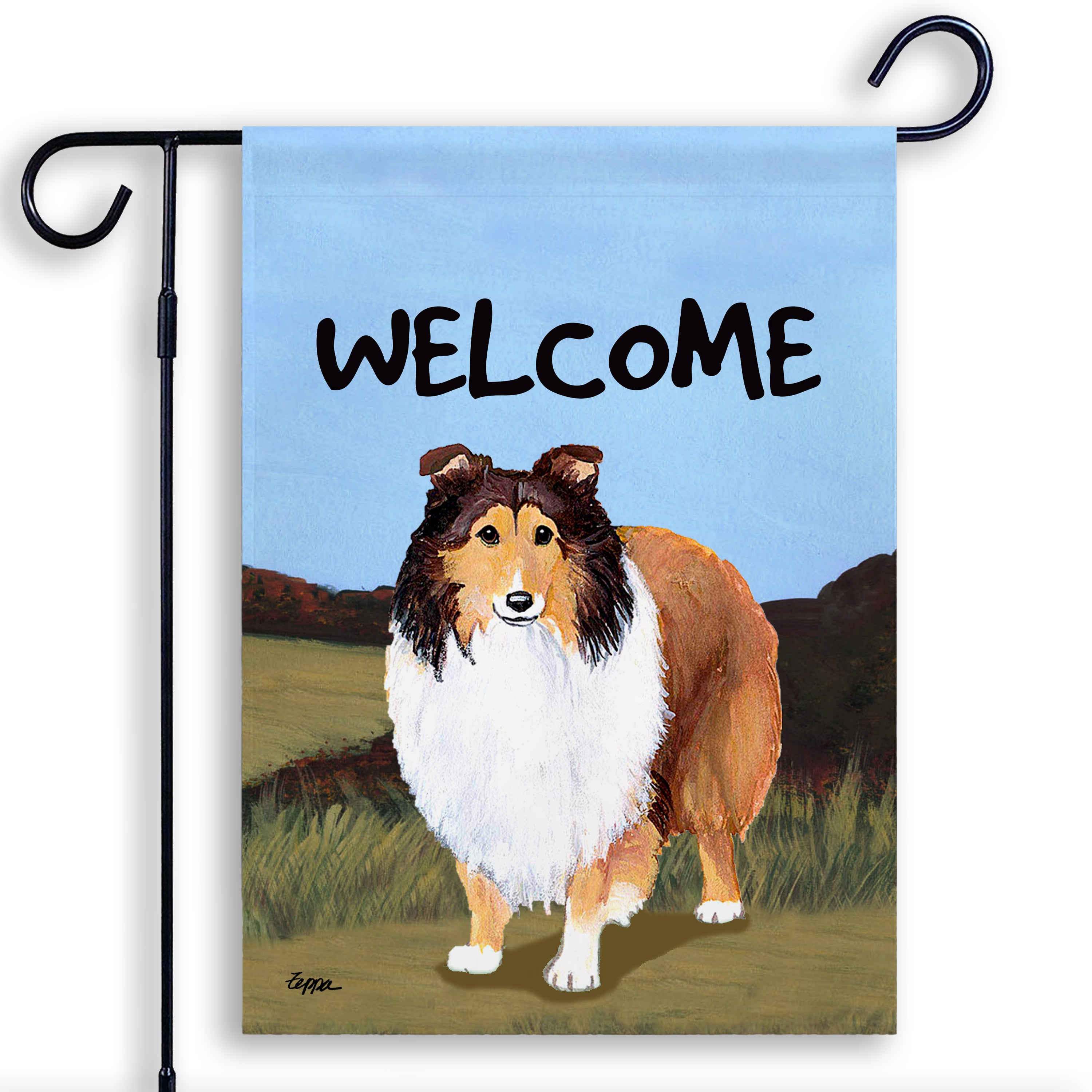 Shetland Sheepdog Garden Flag
