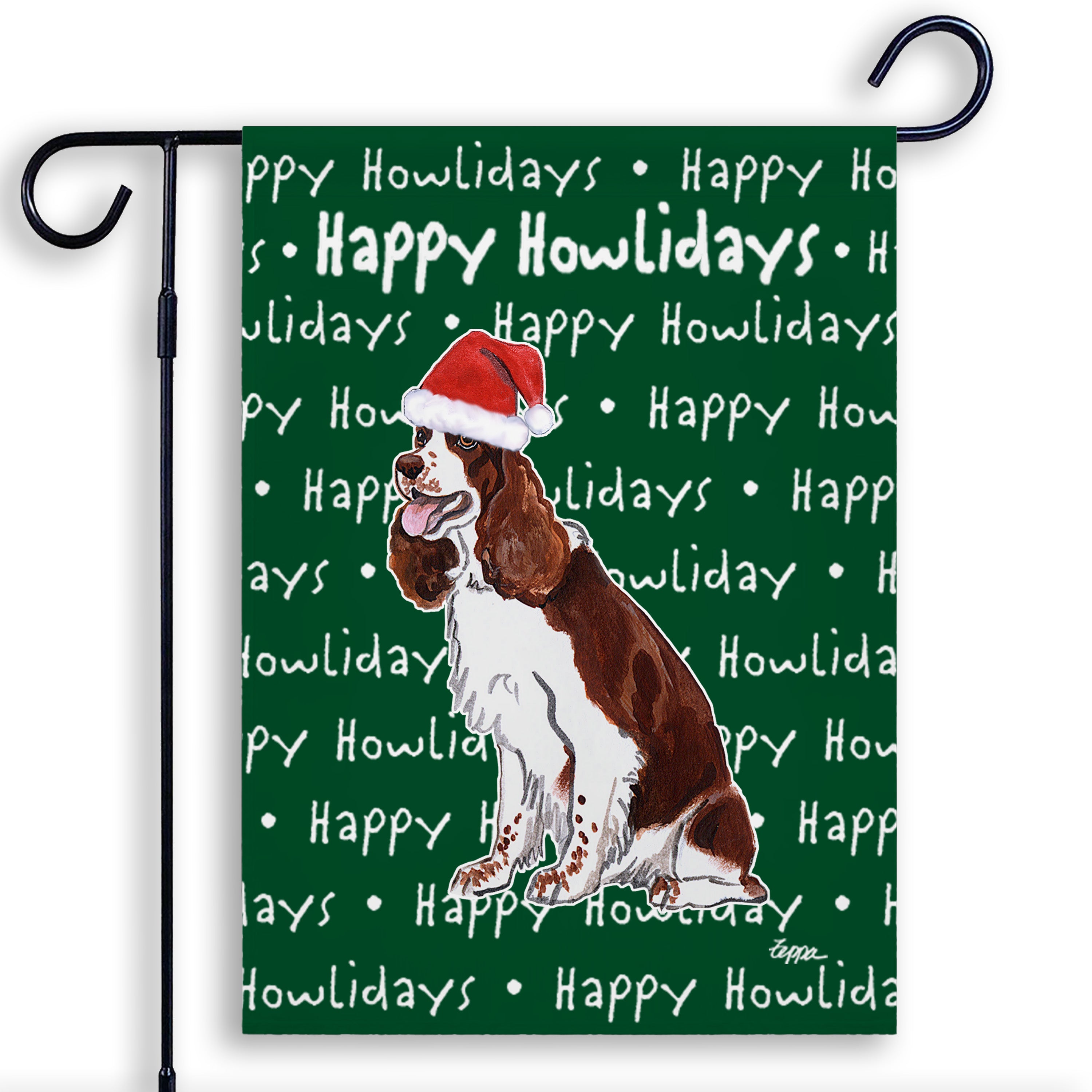 Springer Spaniel Christmas Garden Flag