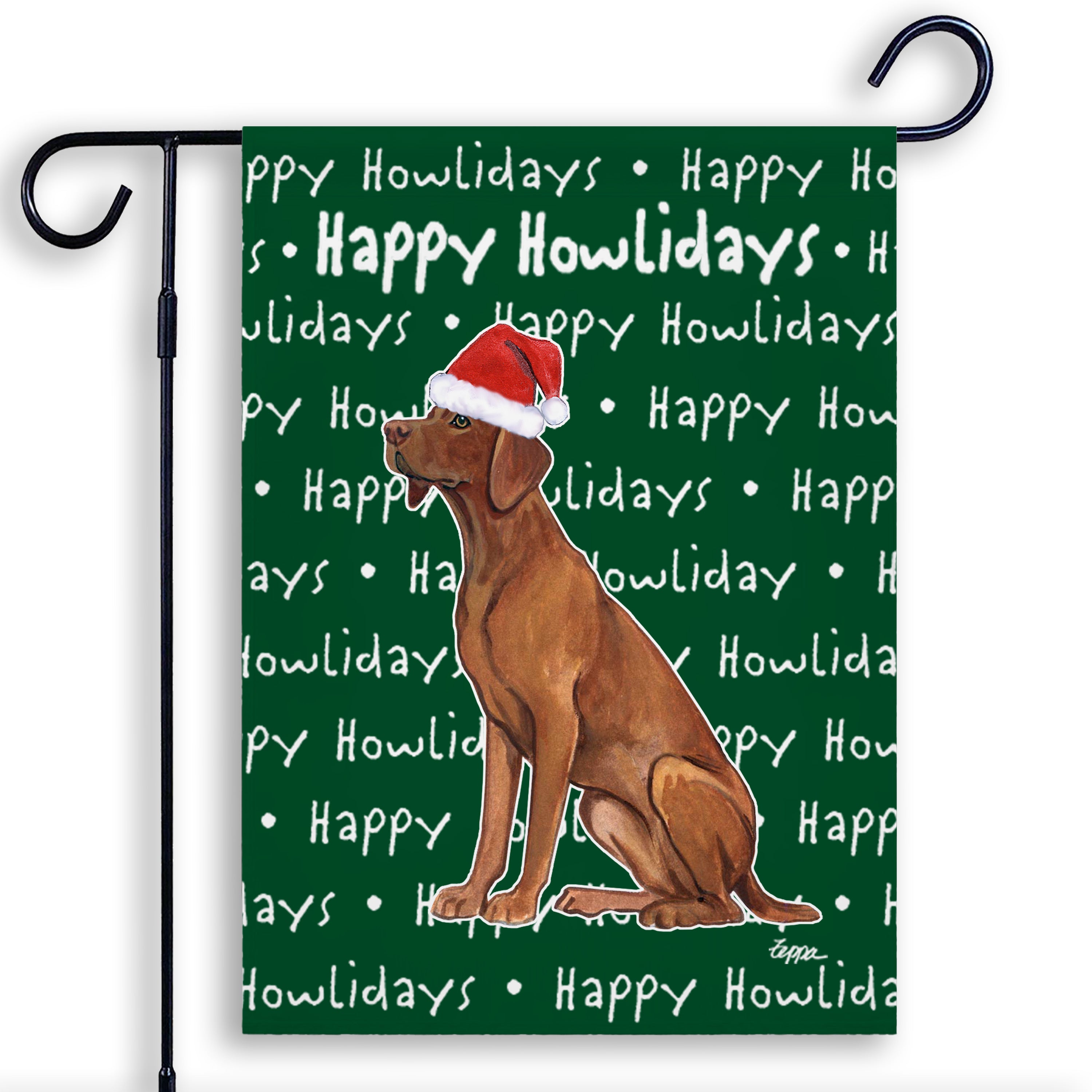 Vizsla Christmas Garden Flag
