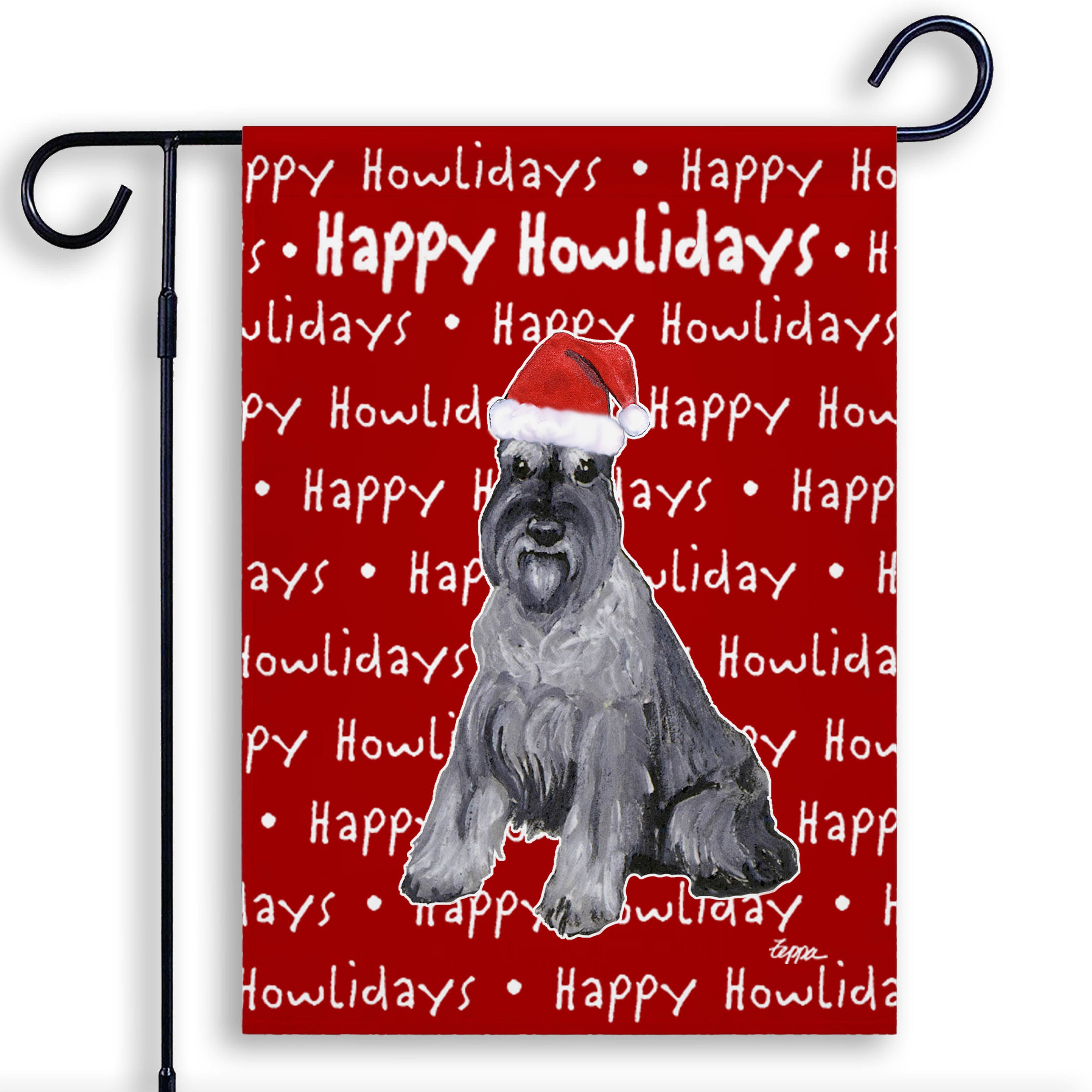 Schnauzer Miniature Christmas Garden Flag