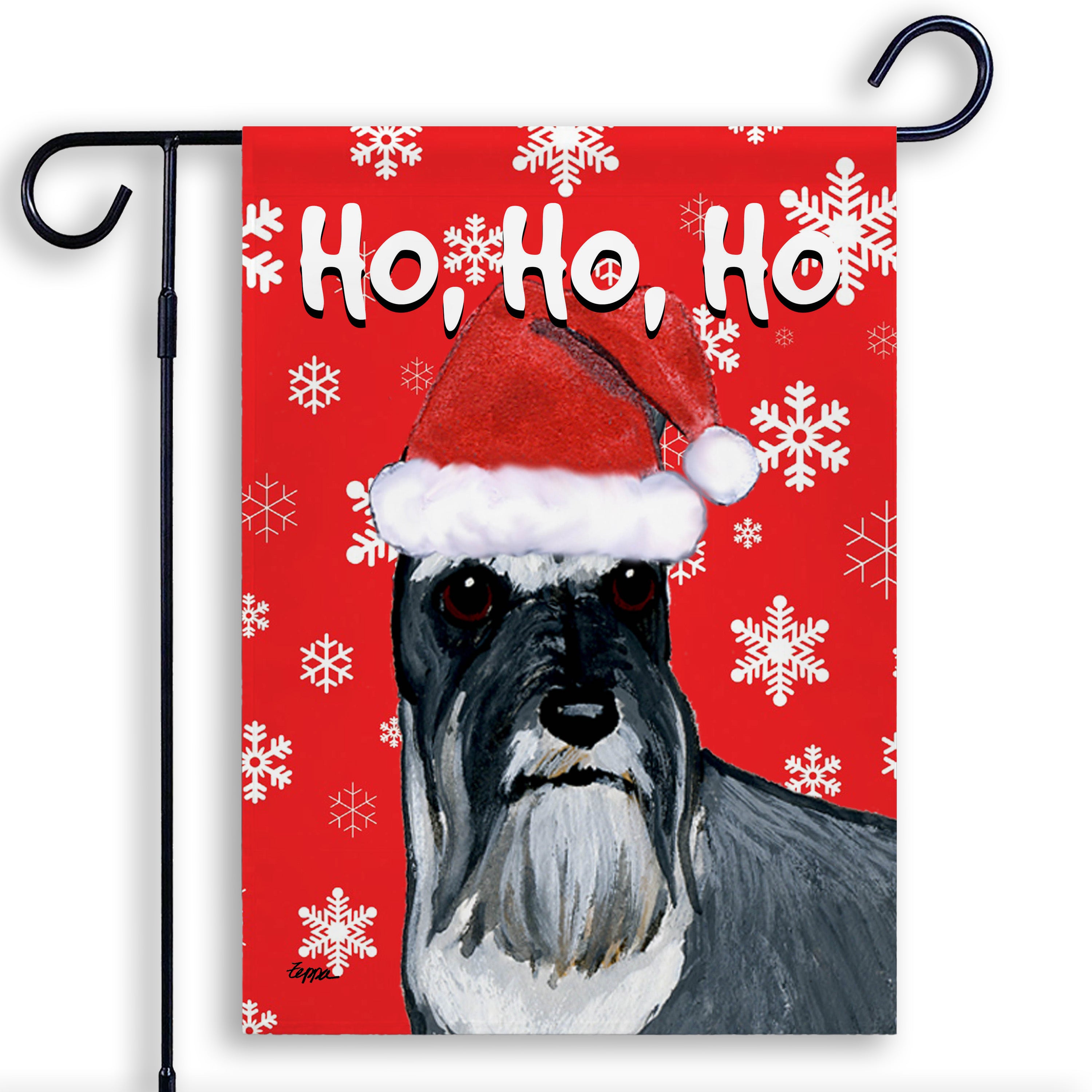 Schnauzer Christmas Garden Flag