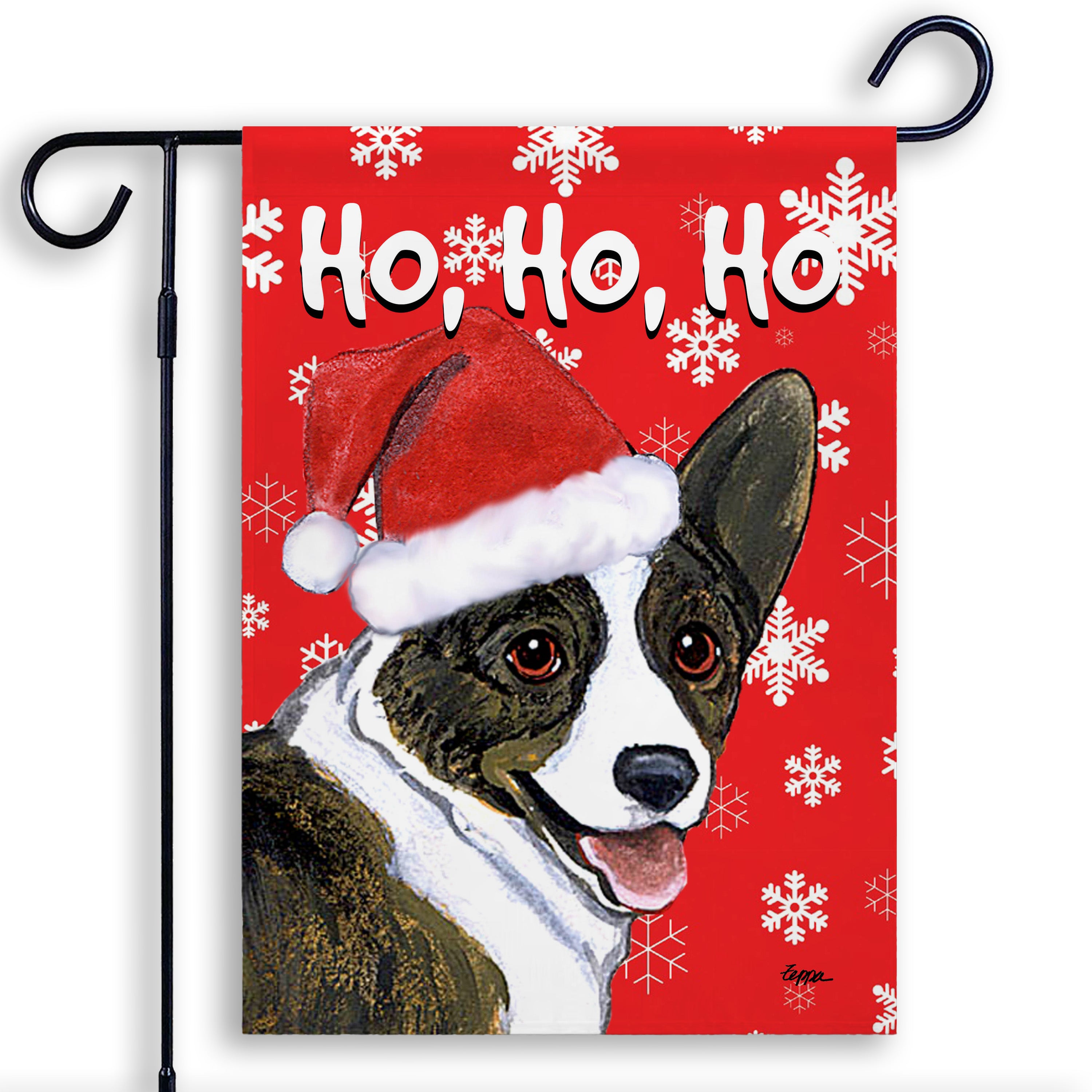 Welsh Corgi Cardigan    Christmas Garden Flag