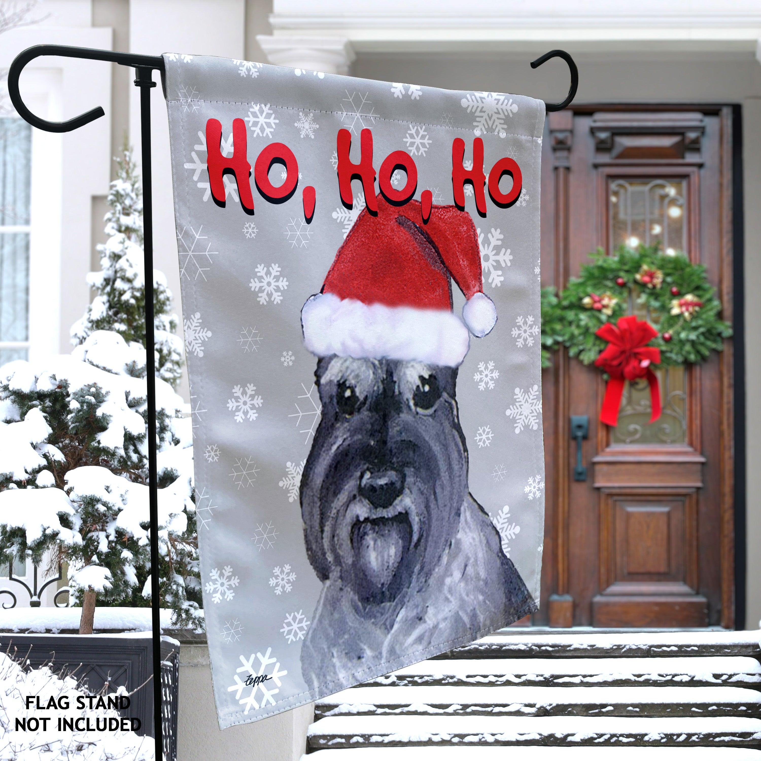 Schnauzer Miniature Christmas Garden Flag
