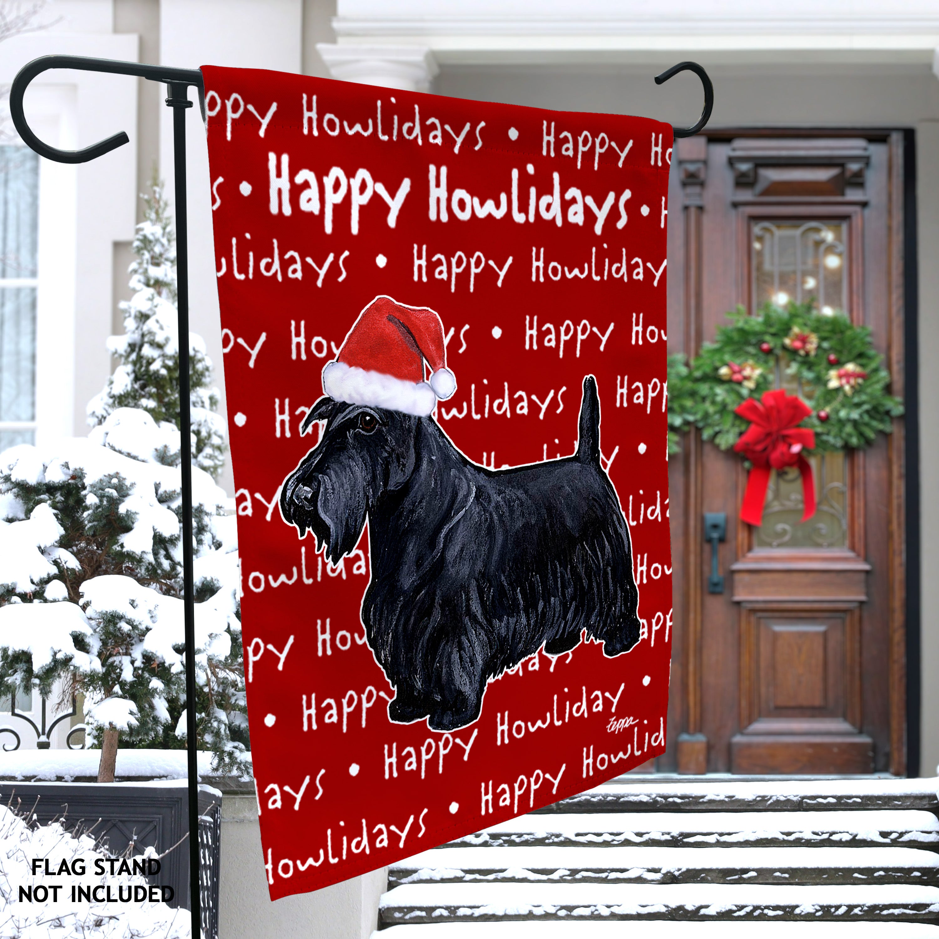 Scottish Terrier Christmas Garden Flag