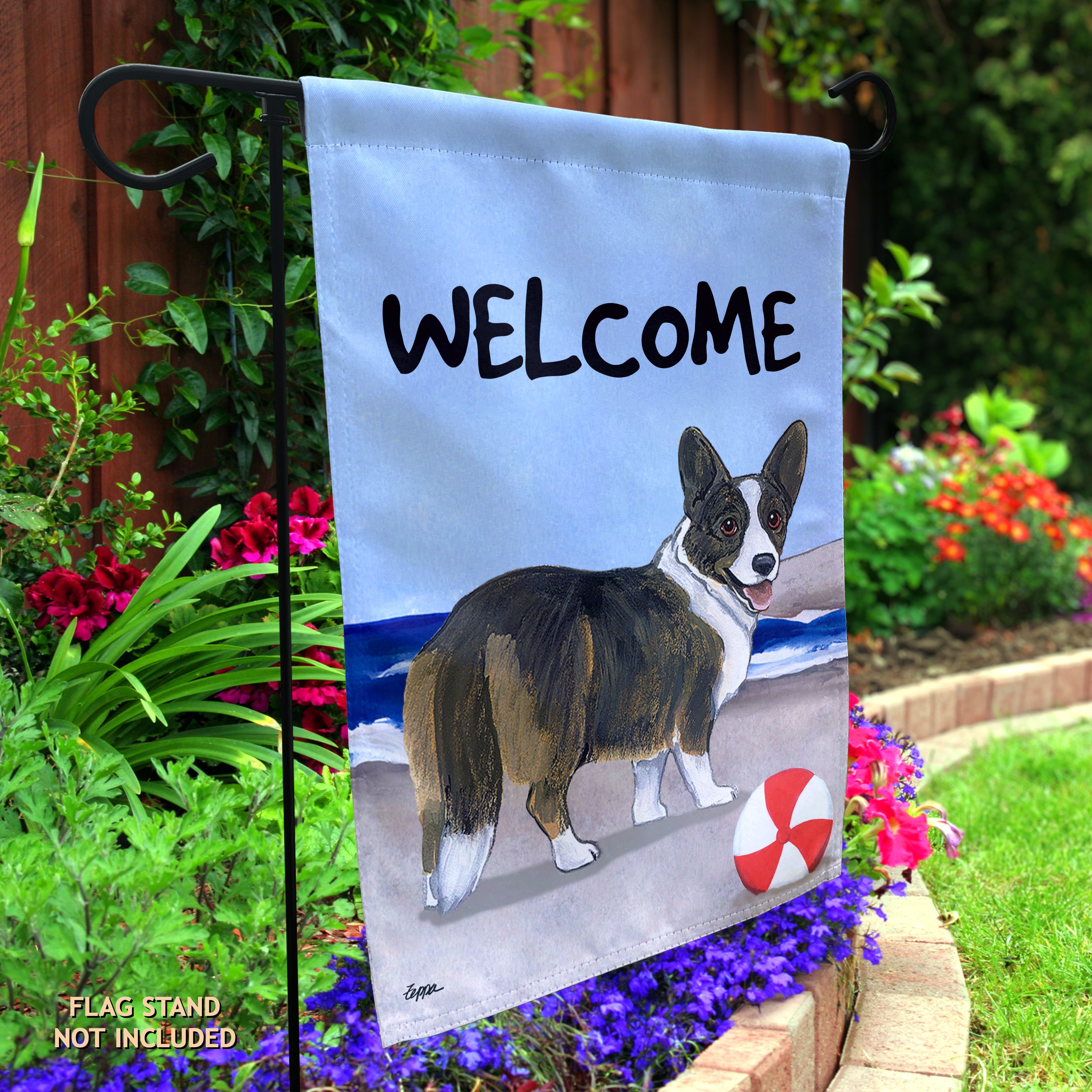 Welsh Corgi Cardigan  Garden Flag