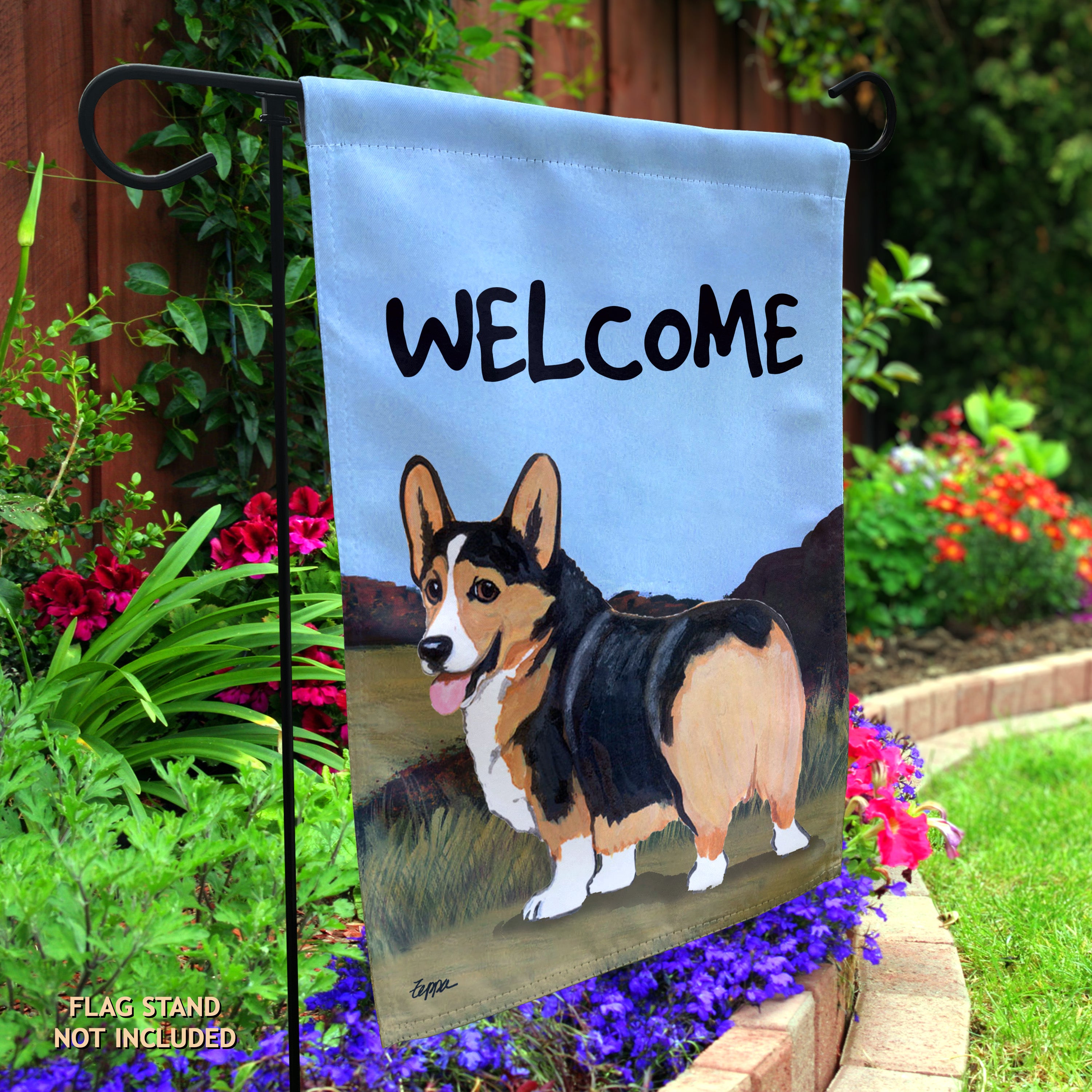 Welsh Corgi Pembroke Garden Flag