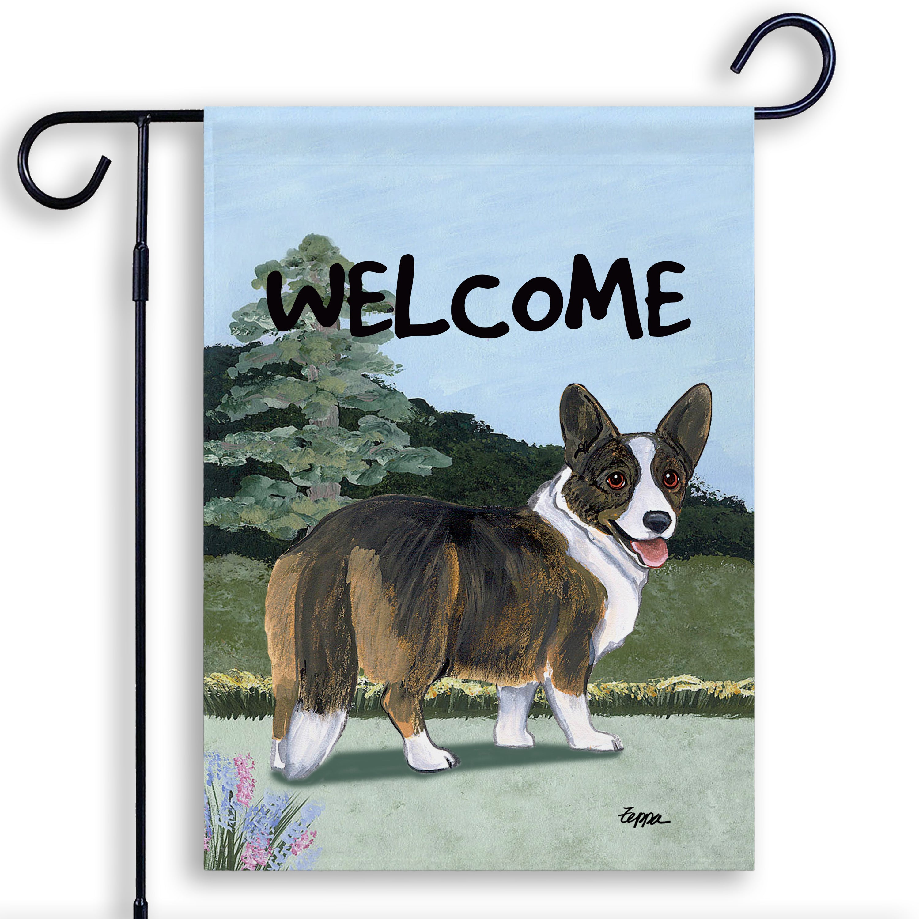 Welsh Corgi Cardigan  Garden Flag