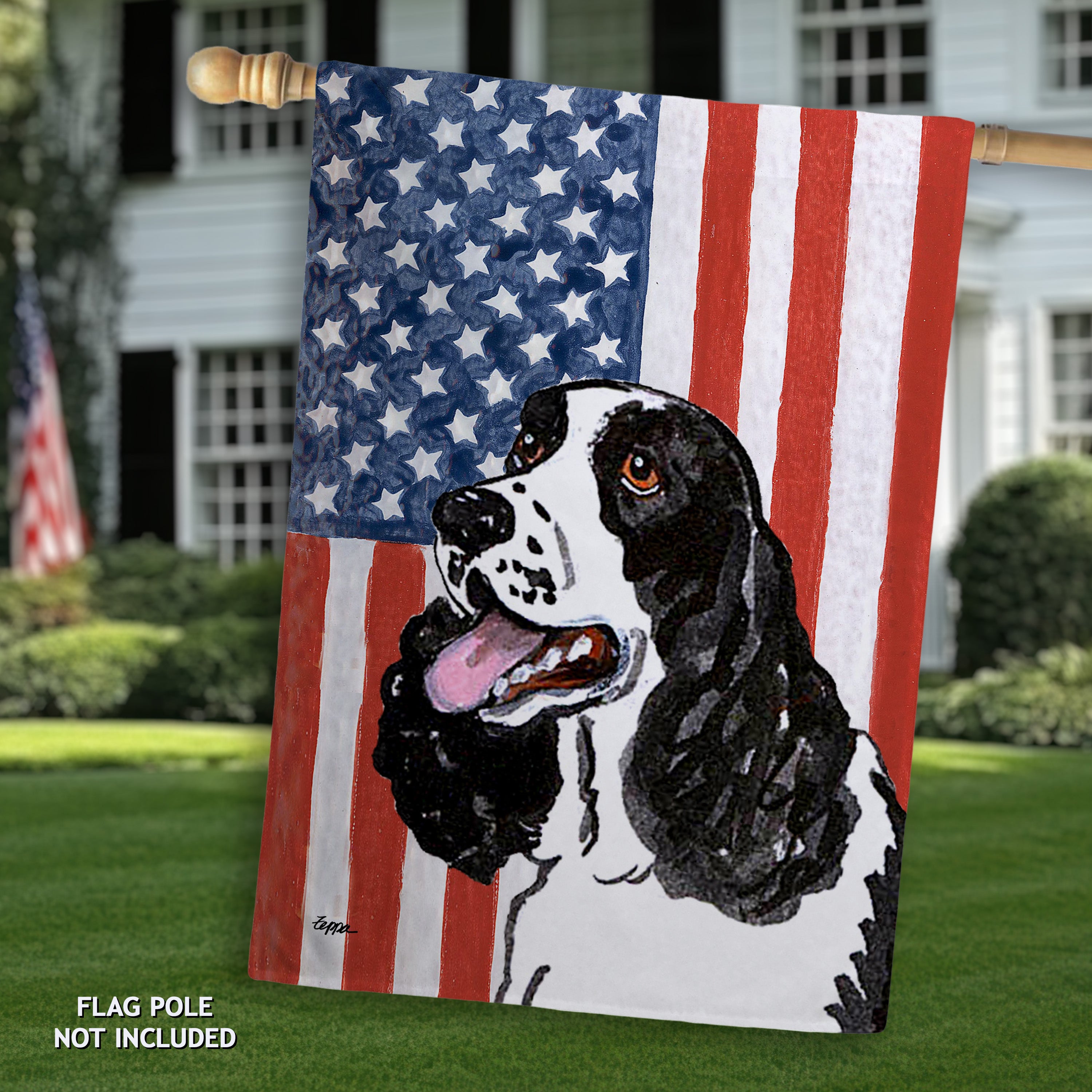 Springer Spaniel Americana House Flag