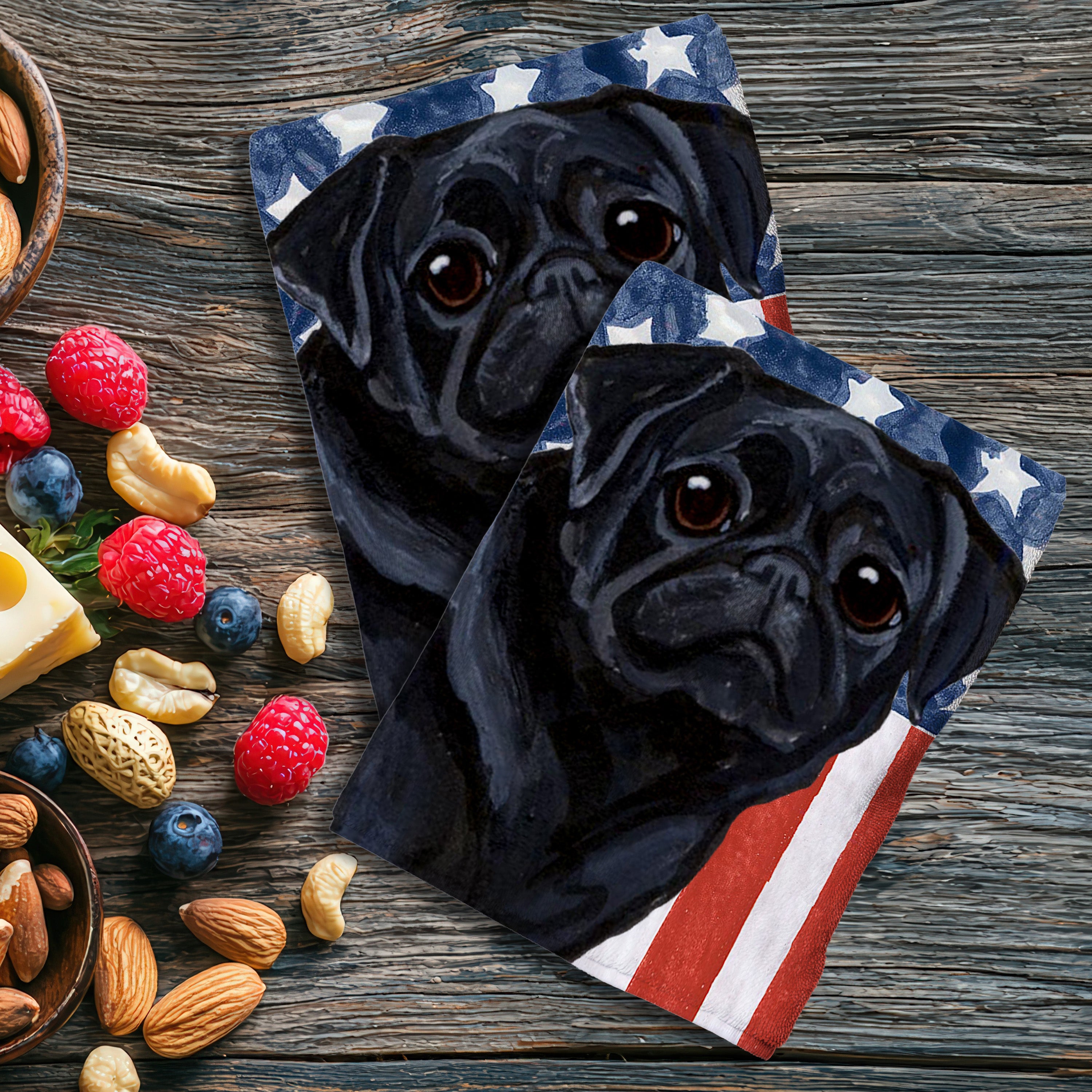 Pug Americana Kitchen Textiles Set