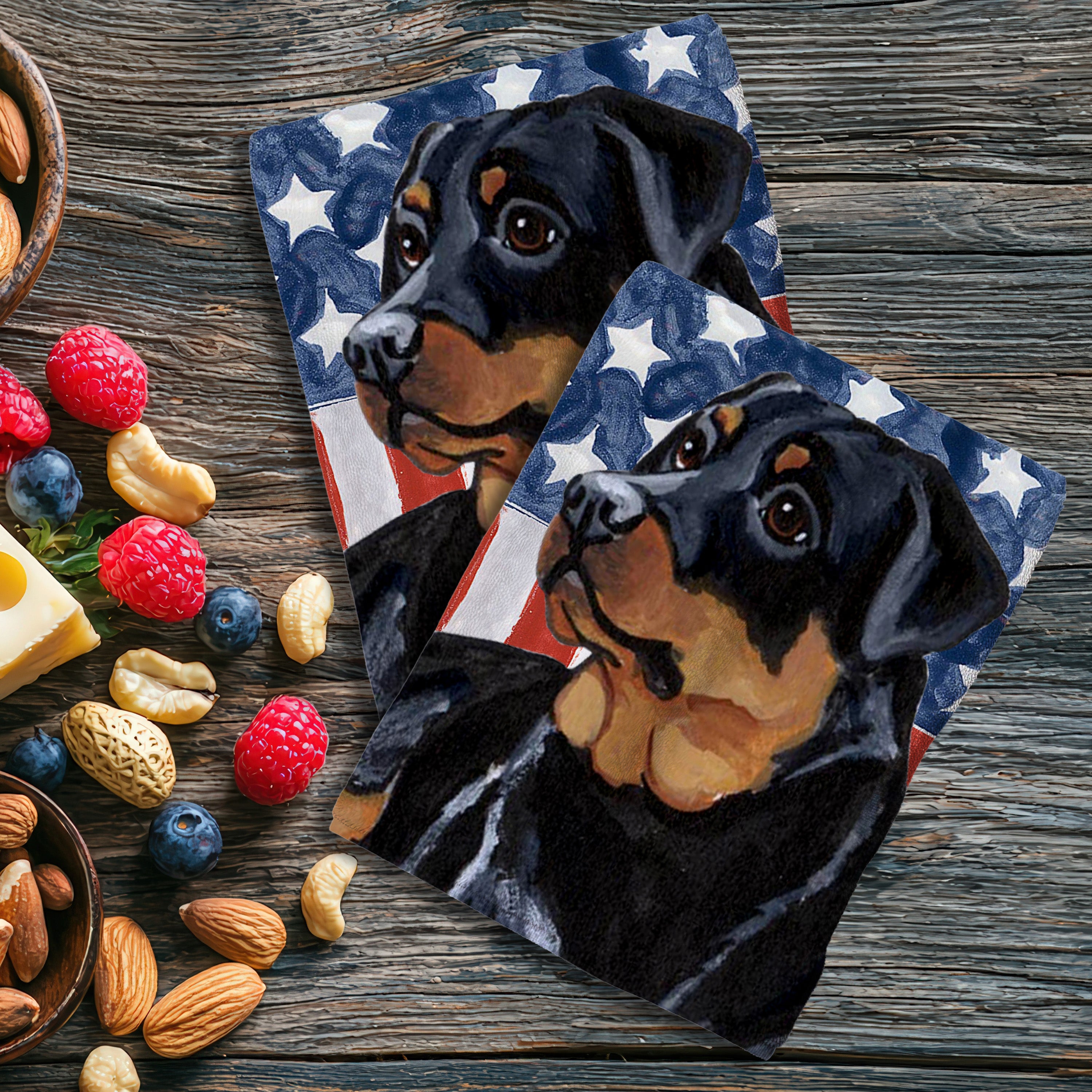 Rottweiler Americana Kitchen Textiles Set