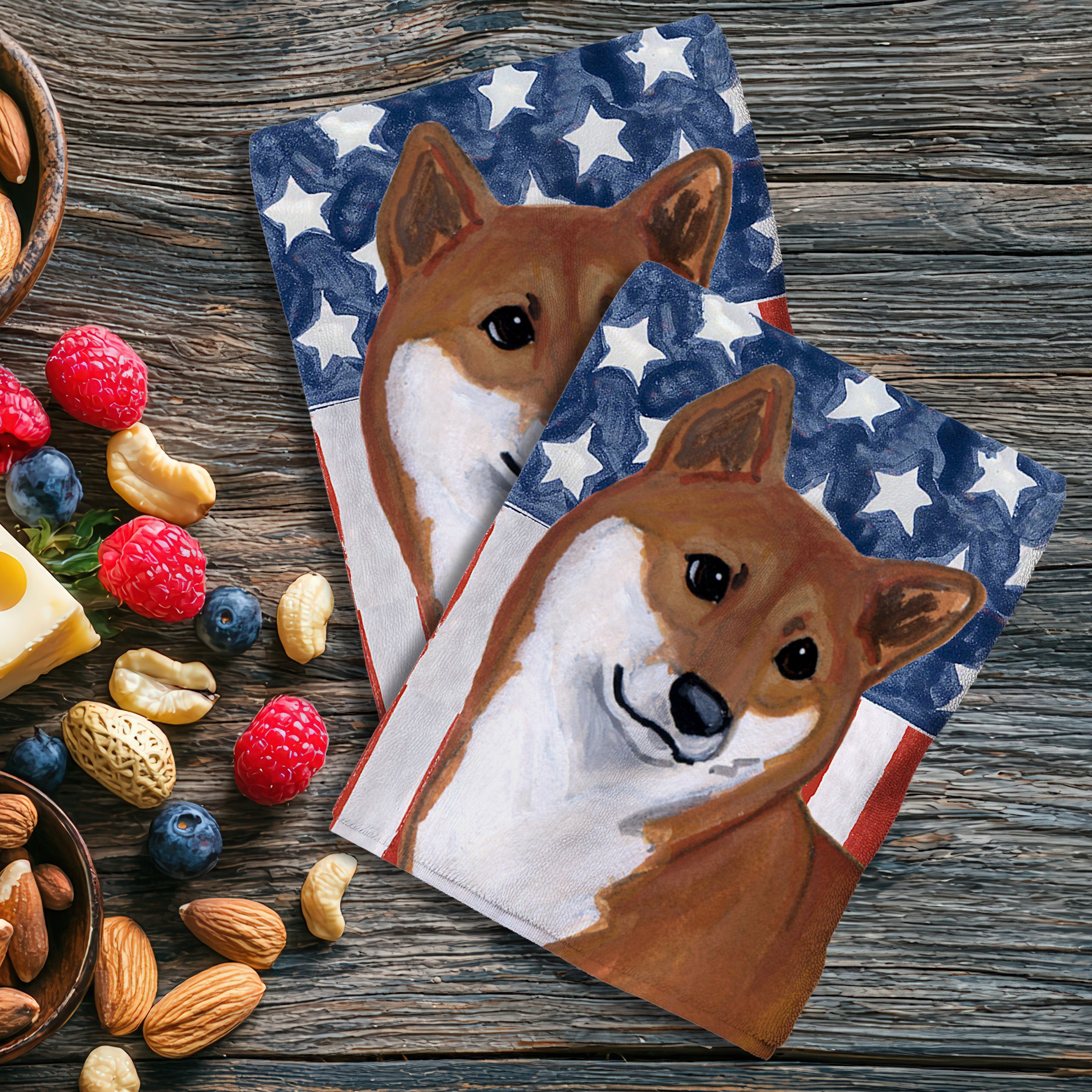 Shiba Inu Americana Kitchen Textiles Set