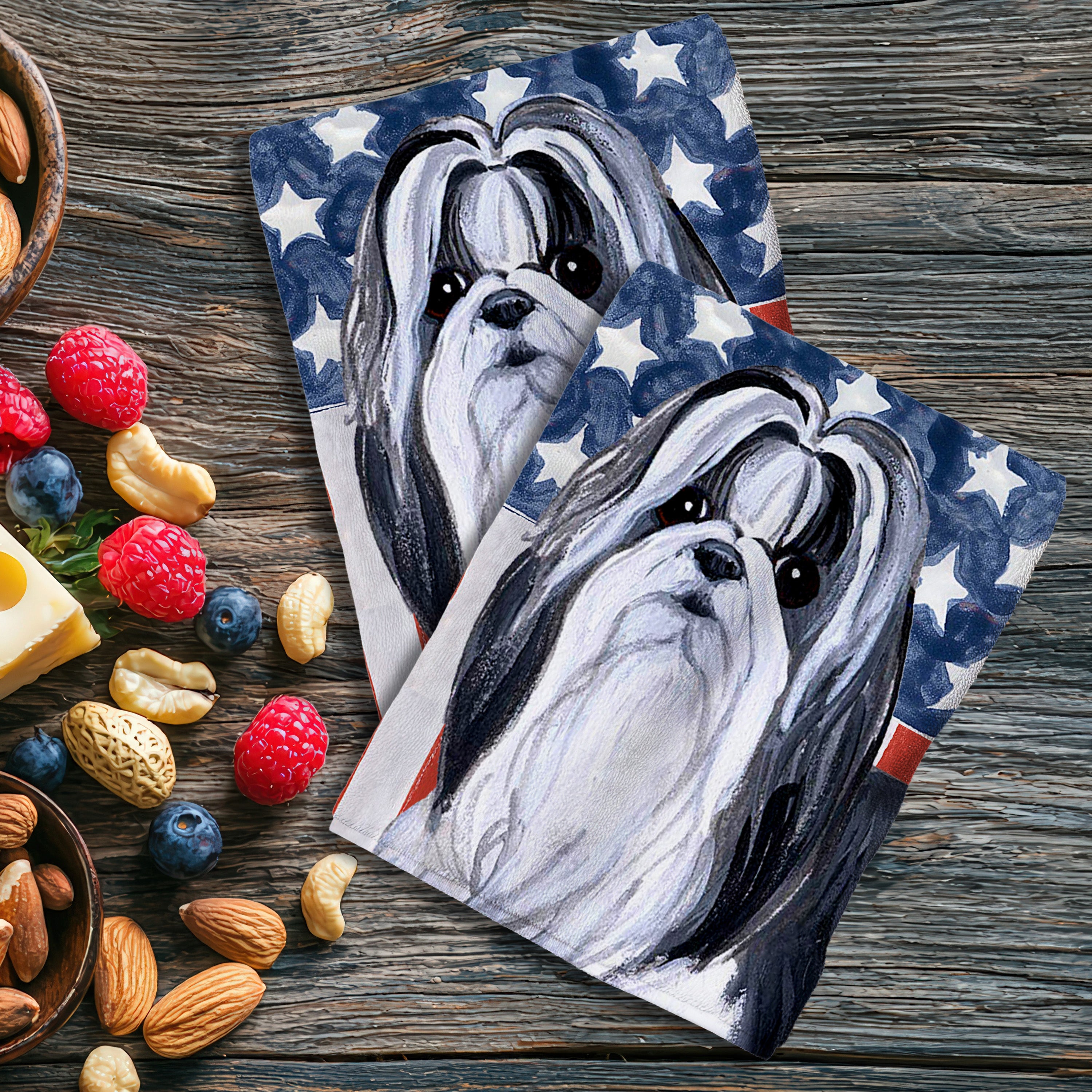 Shih Tzu Americana Kitchen Textiles Set