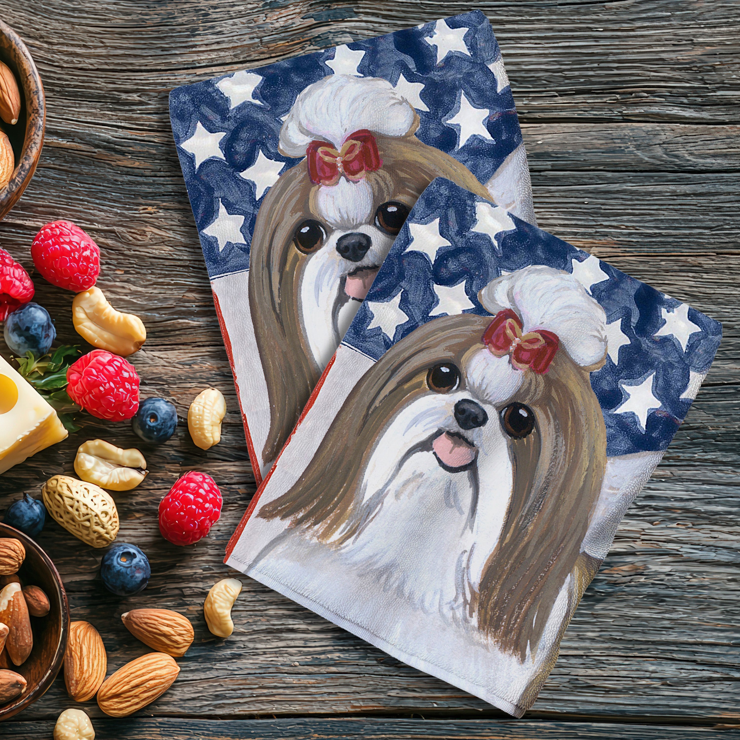Shih Tzu Americana Kitchen Textiles Set