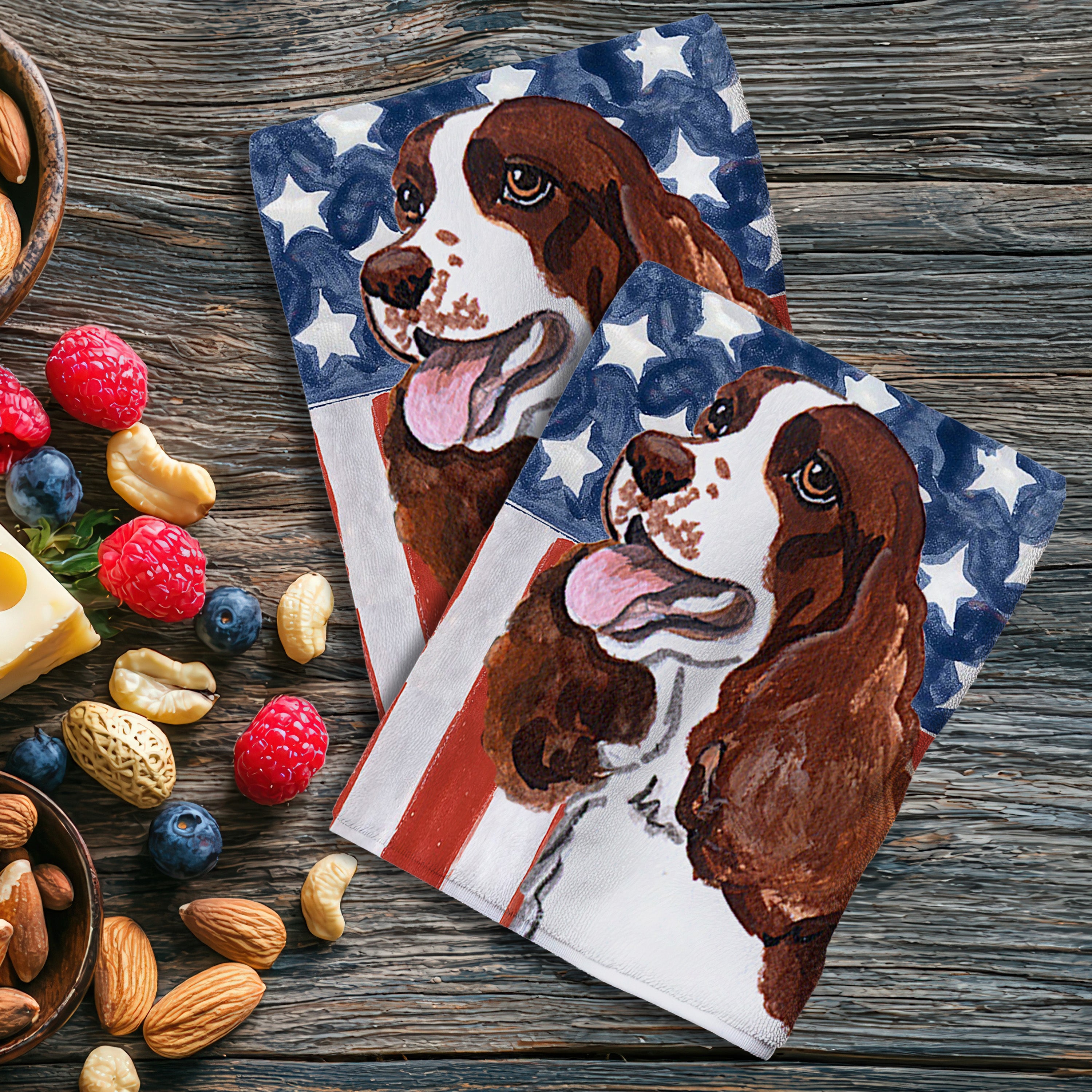 Springer Spaniel Americana Kitchen Textiles Set