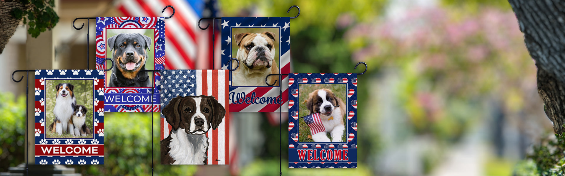 Display your patriotism with an
Americana Breed Flag or
a Patriotic Photo Flag!
