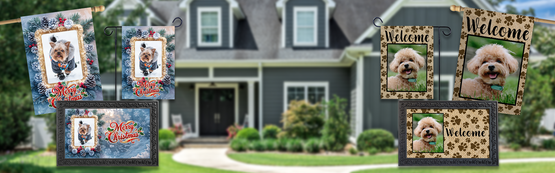 Coordinate your decor with matching Flags & Mats!