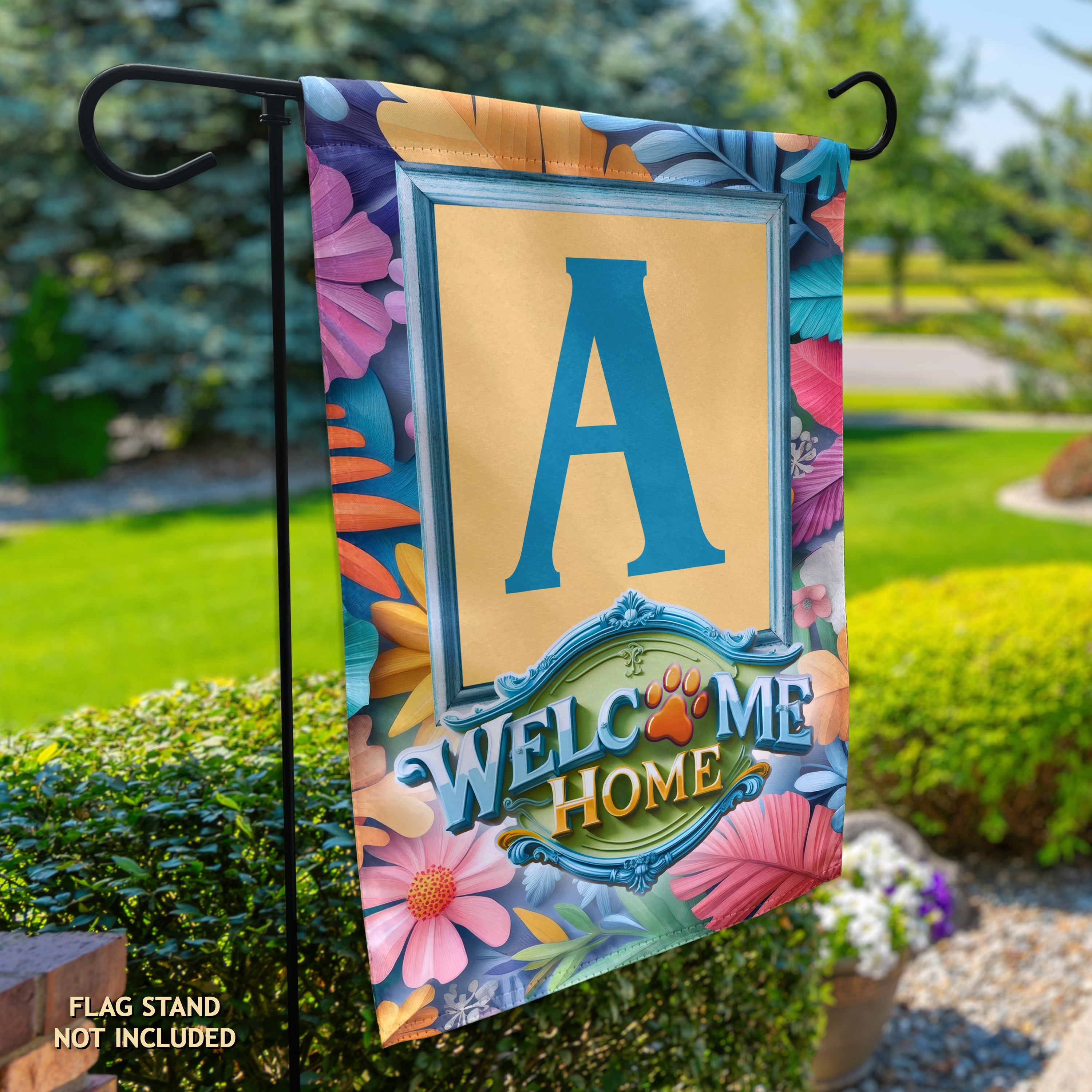 Monogram Garden Flag