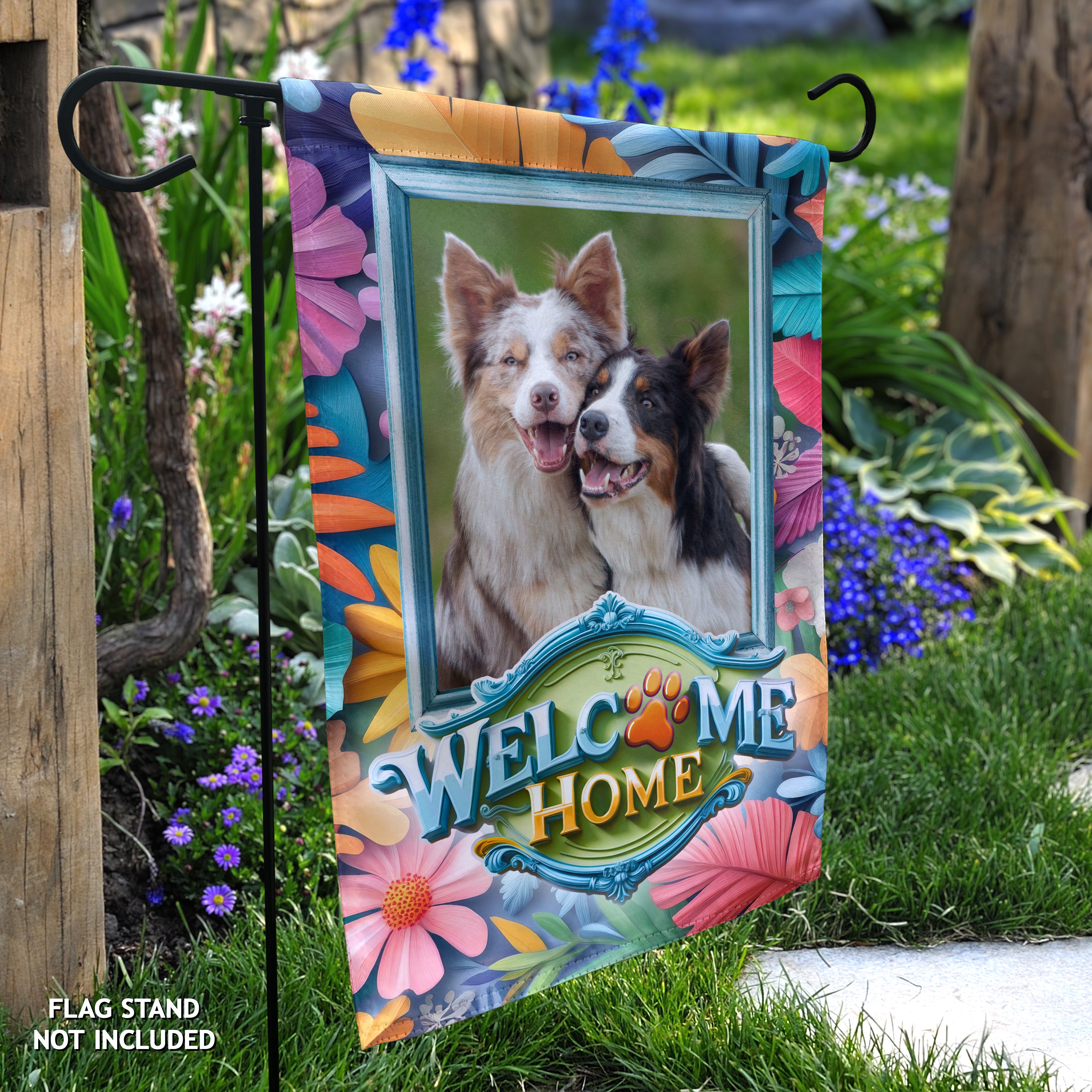 Custom Dog Garden Flag – Personalized with Your Pet’s Photo – 80+ Themes
