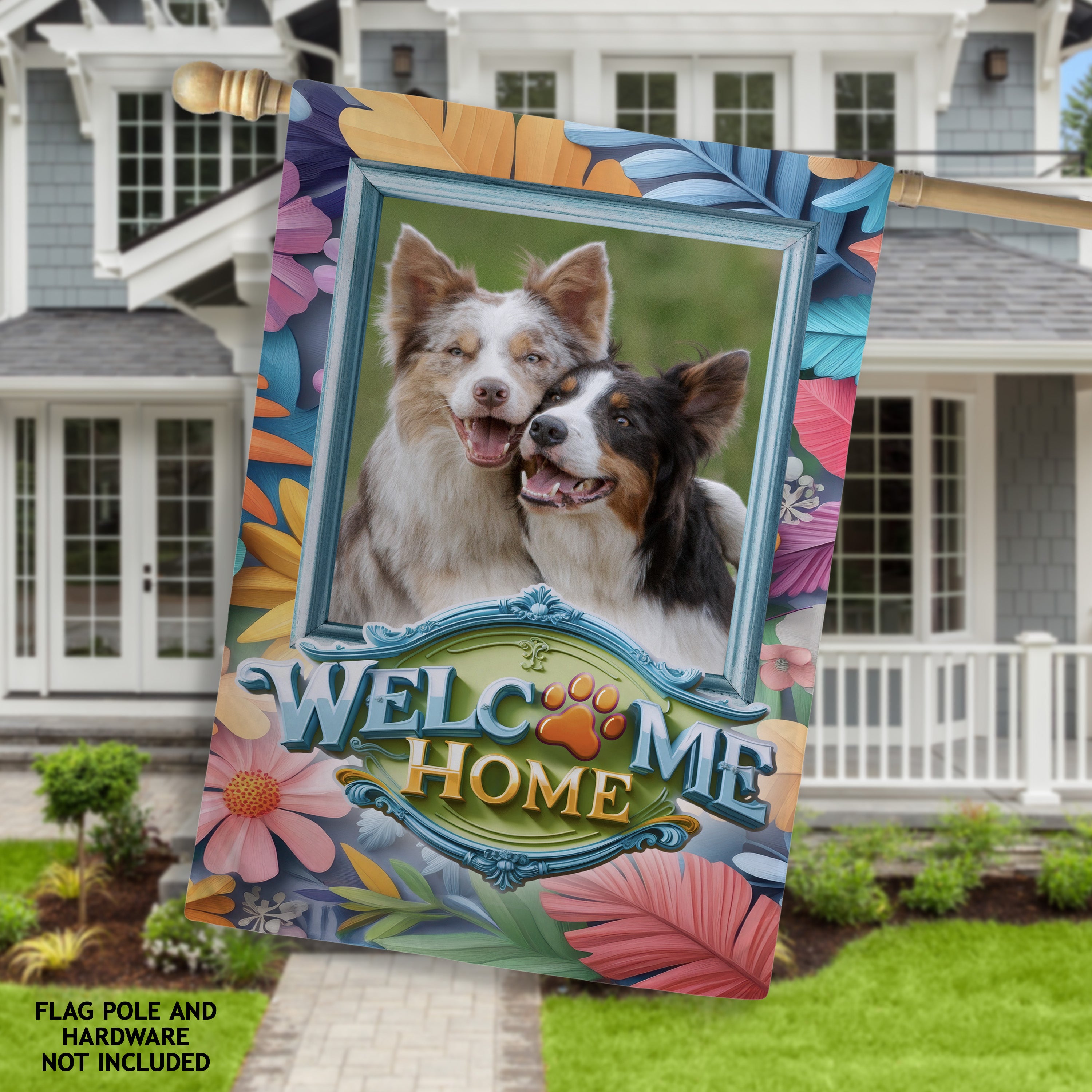 Custom Dog House Flag – Personalized with Your Pet’s Photo – 80+ Themes