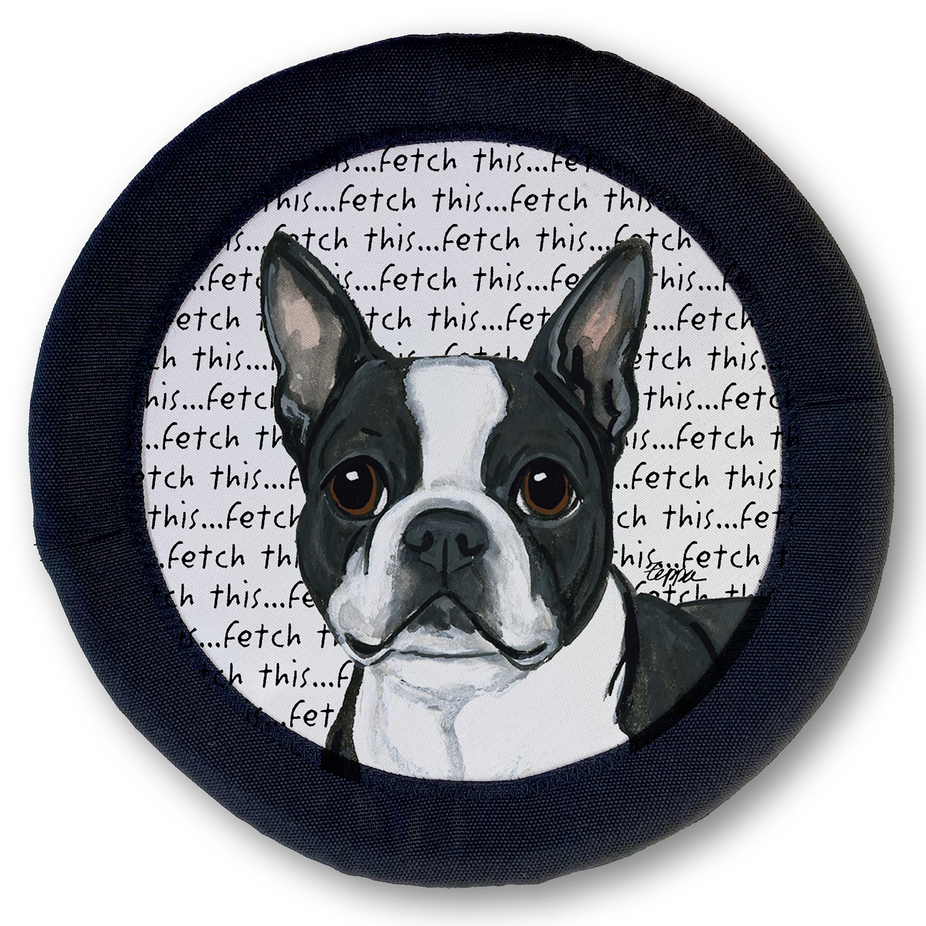 Boston Terrier Lying FotoFrisby