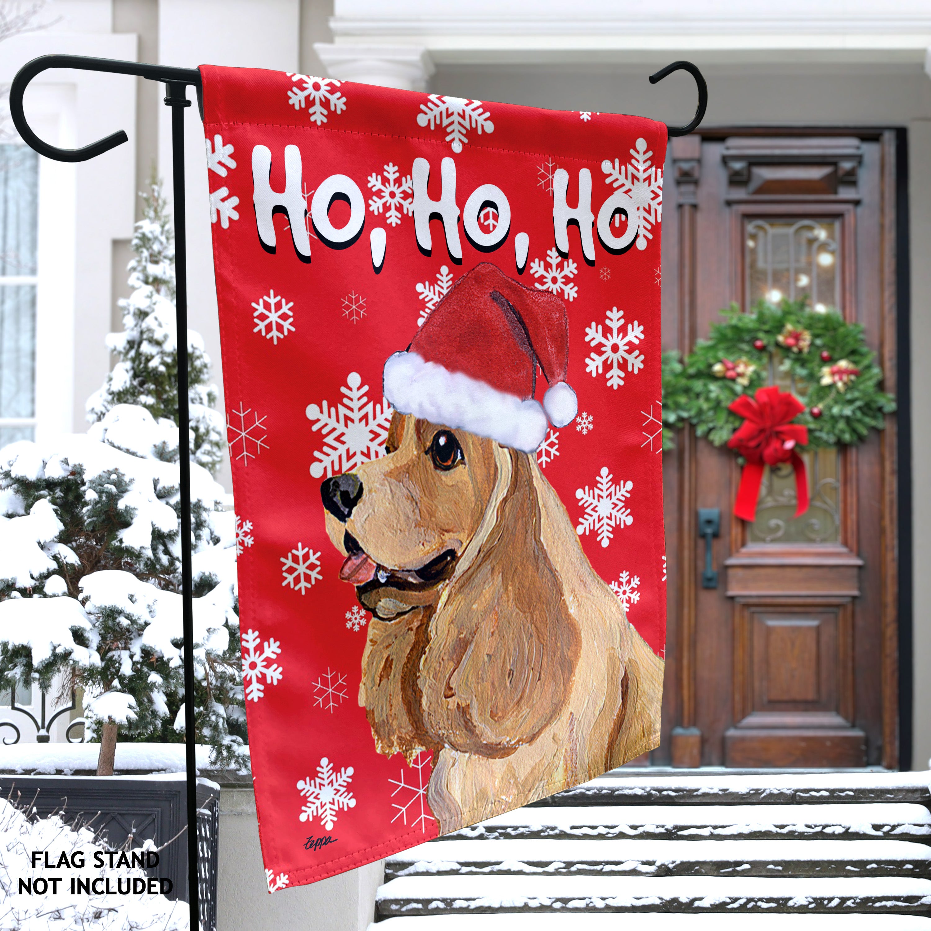 American Cocker Spaniel Christmas Garden Flag