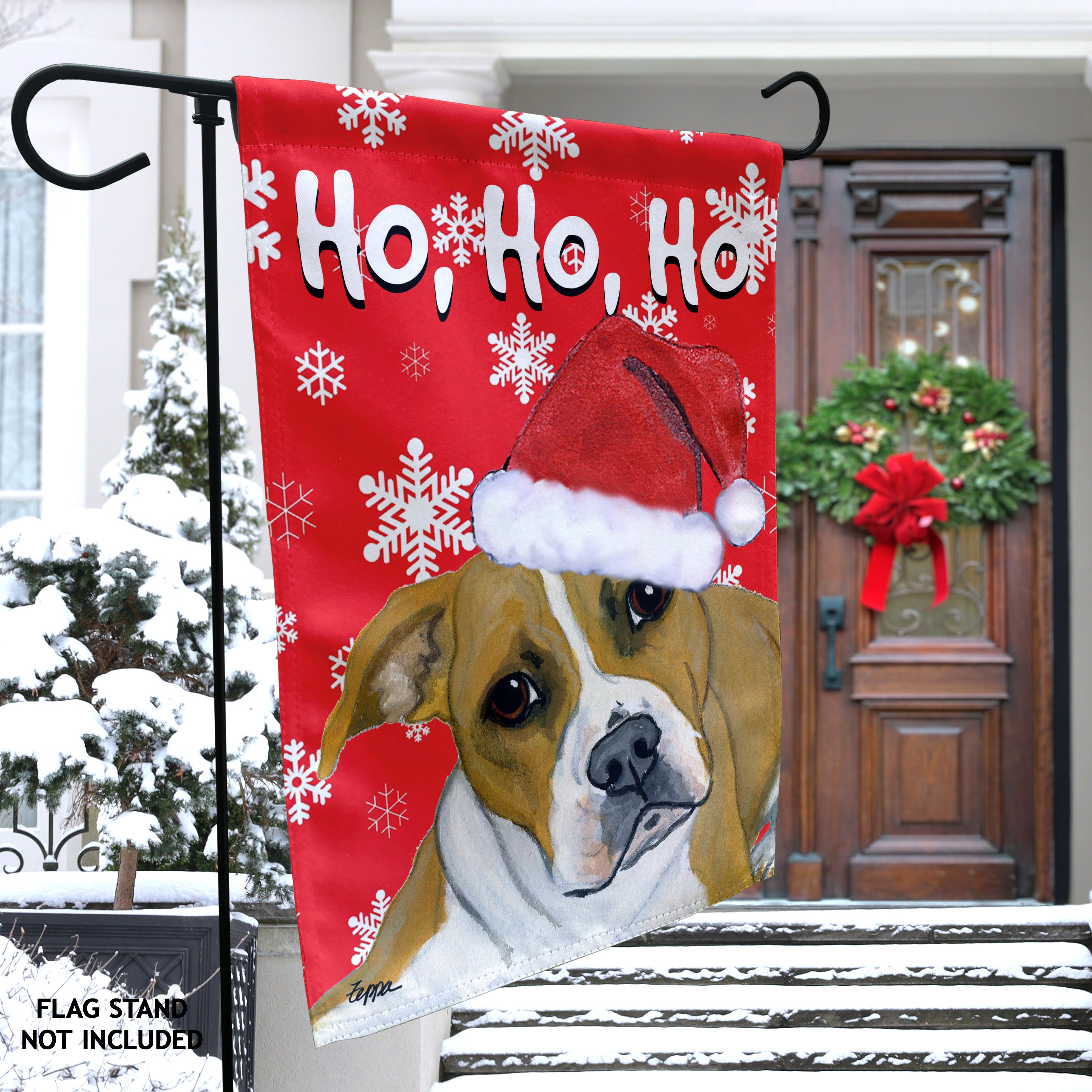 American Pit Bull Christmas Garden Flag