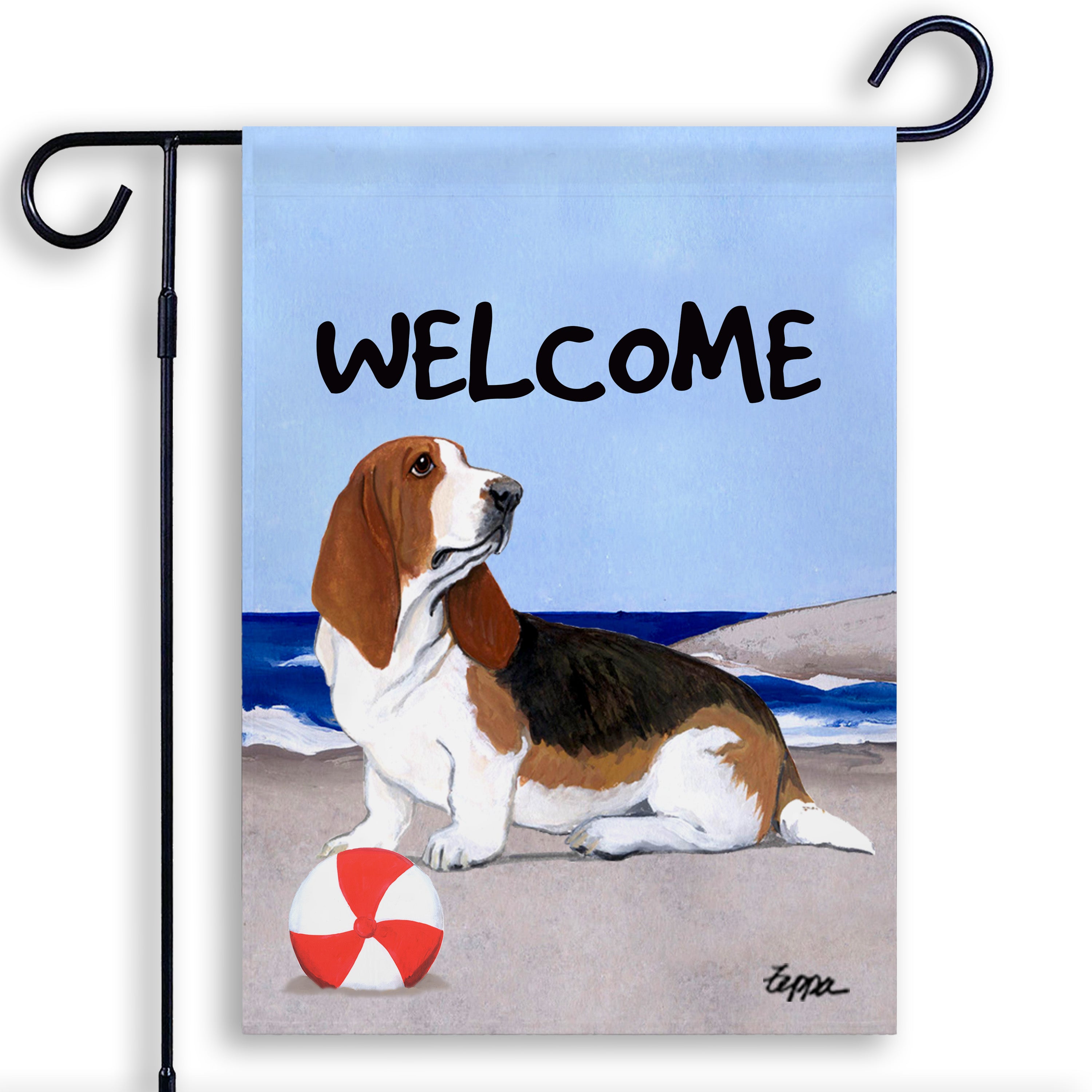 Basset Hound      Garden Flag