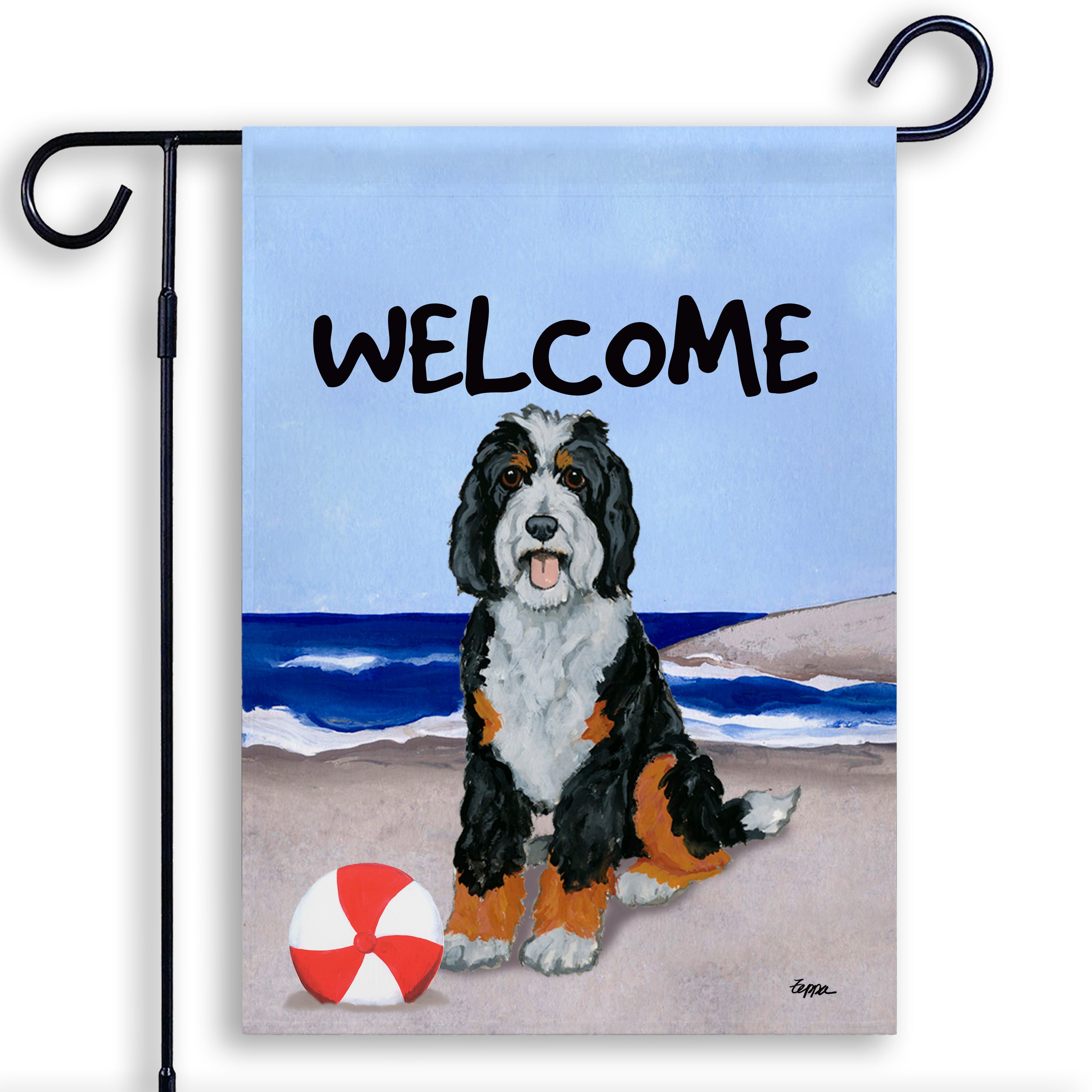 Bernedoodle Garden Flag