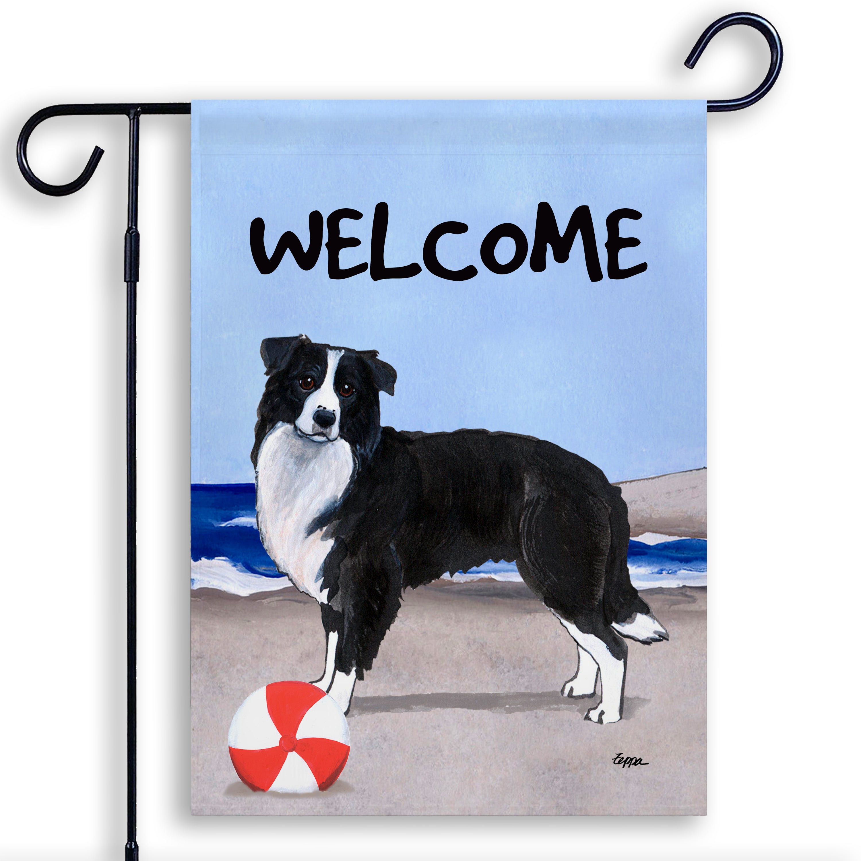 Border Collie Garden Flag