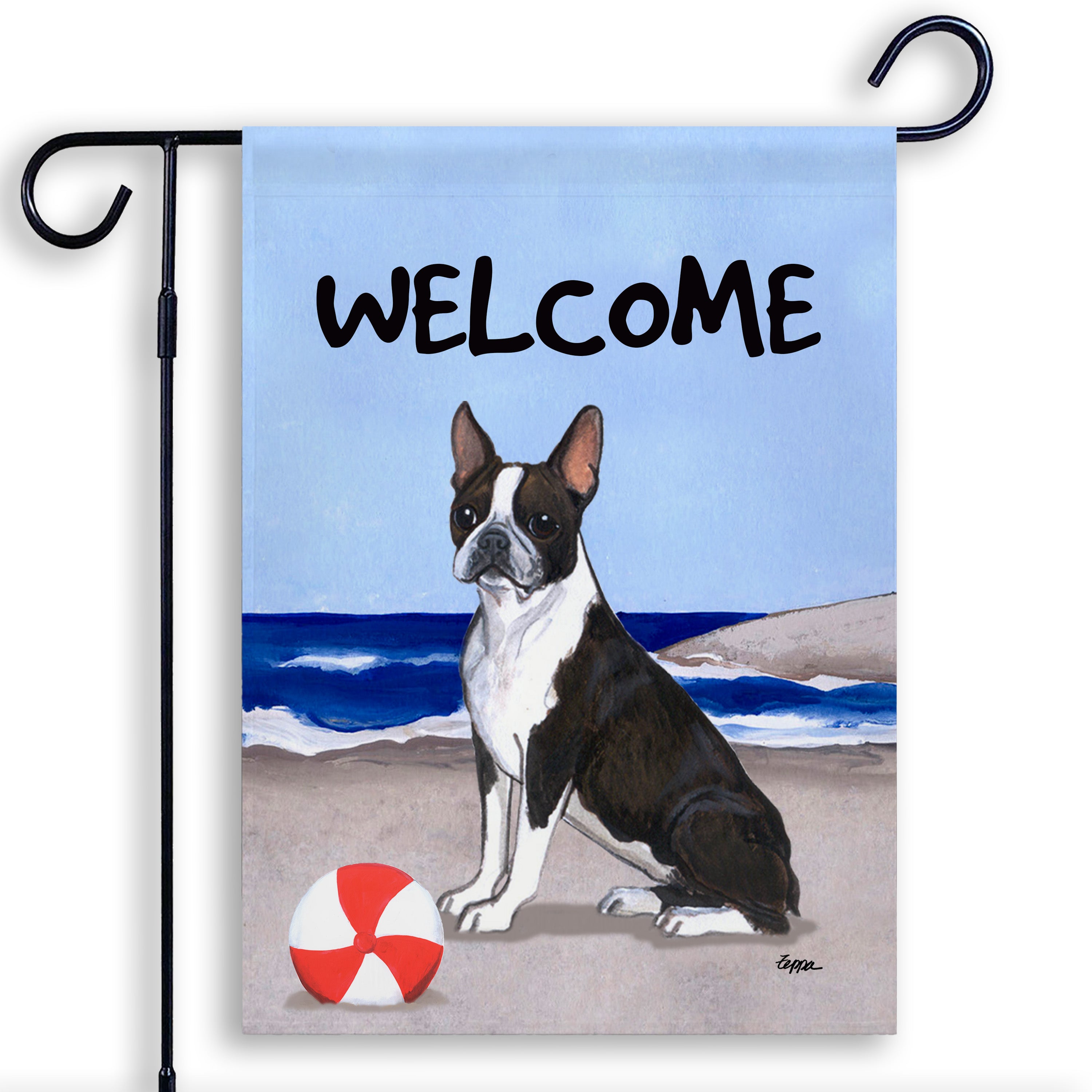 Boston Terrier Garden Flag