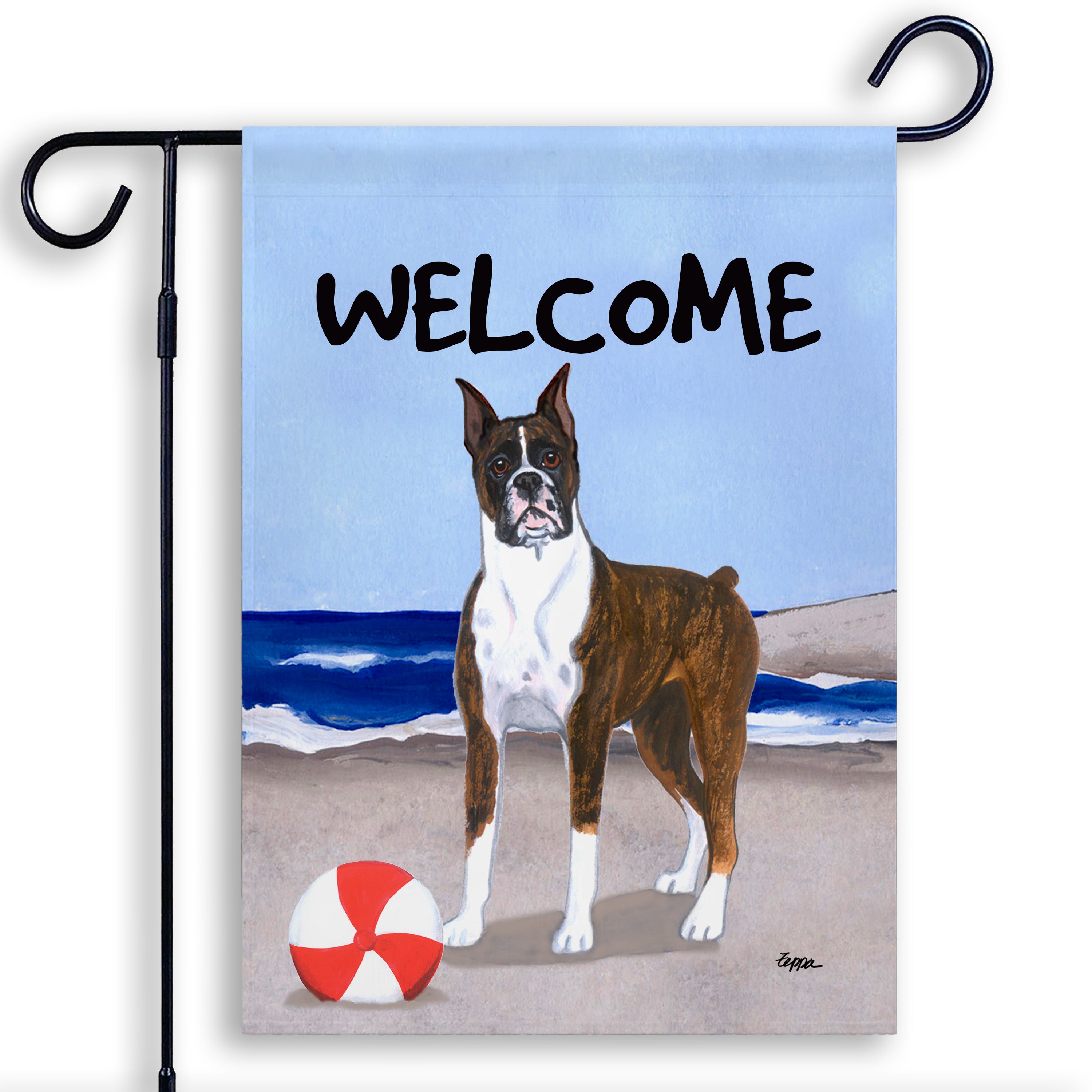 Boxer Standing Garden Flag