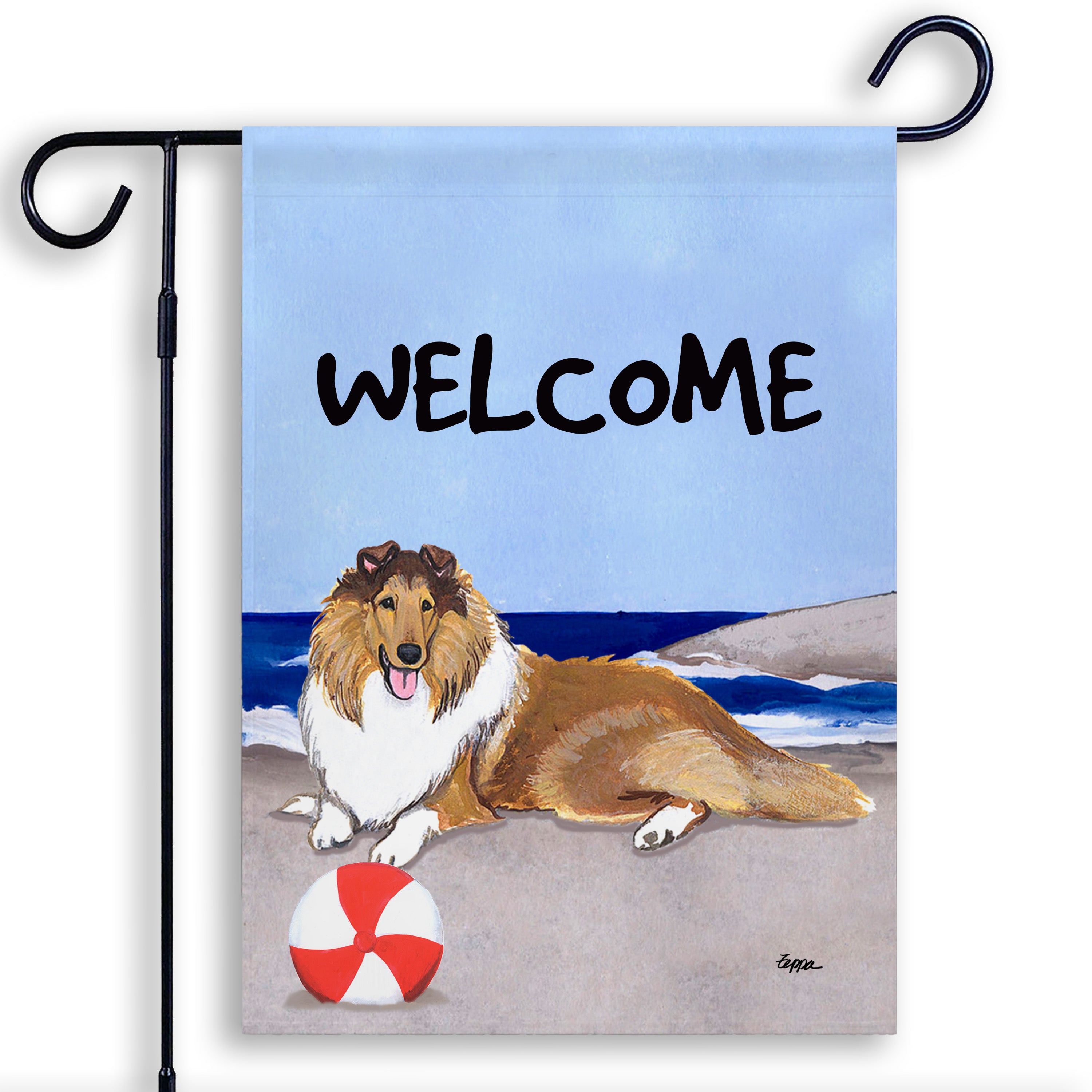 Collie Garden Flag