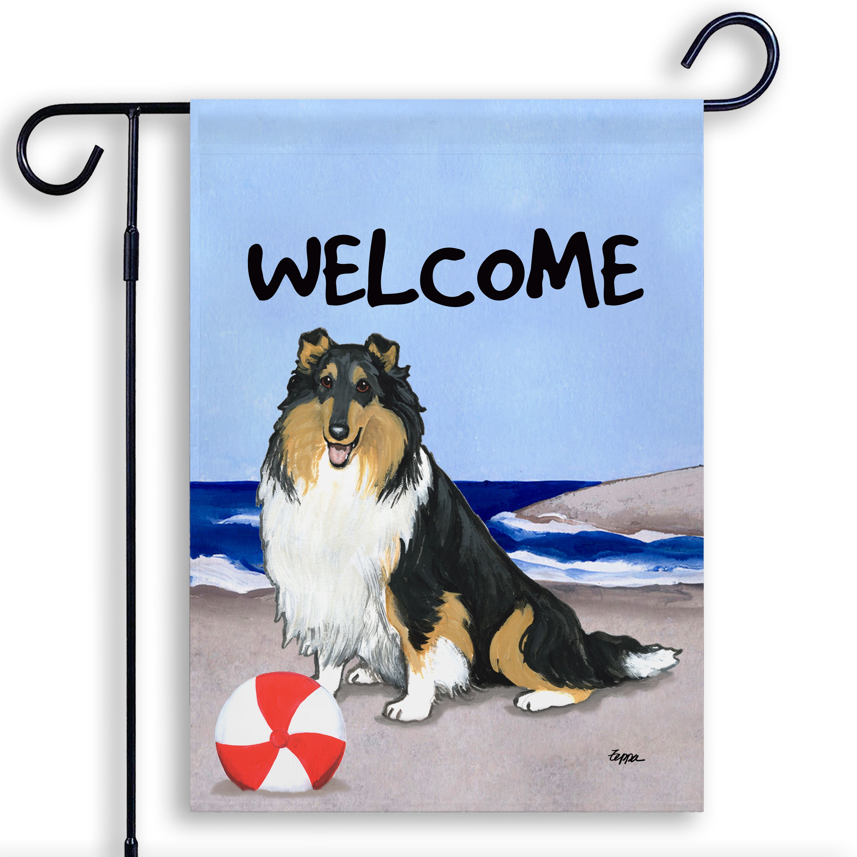 Collie Garden Flag