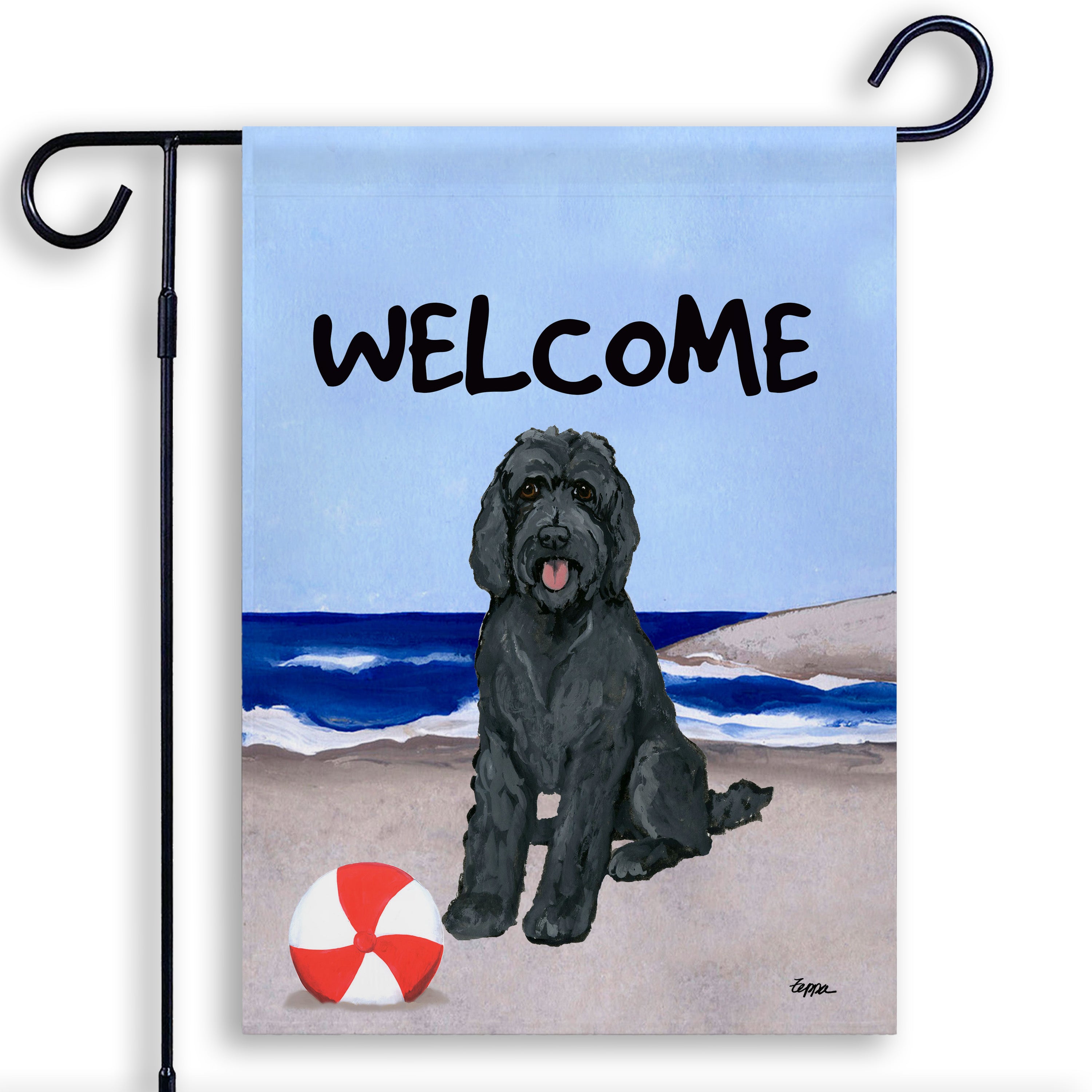 Golden-Labra Doodle Garden Flag