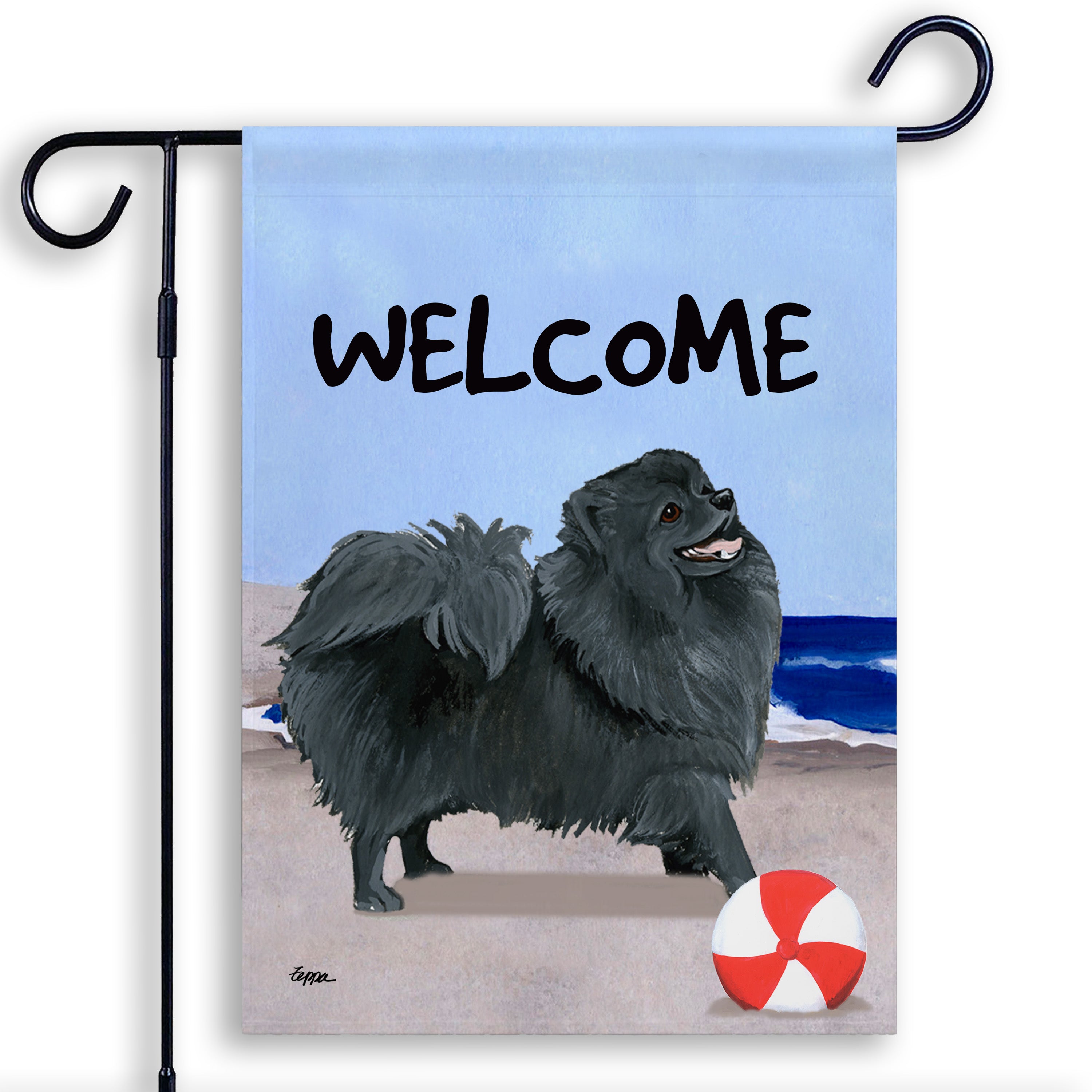Pomeranian Garden Flag