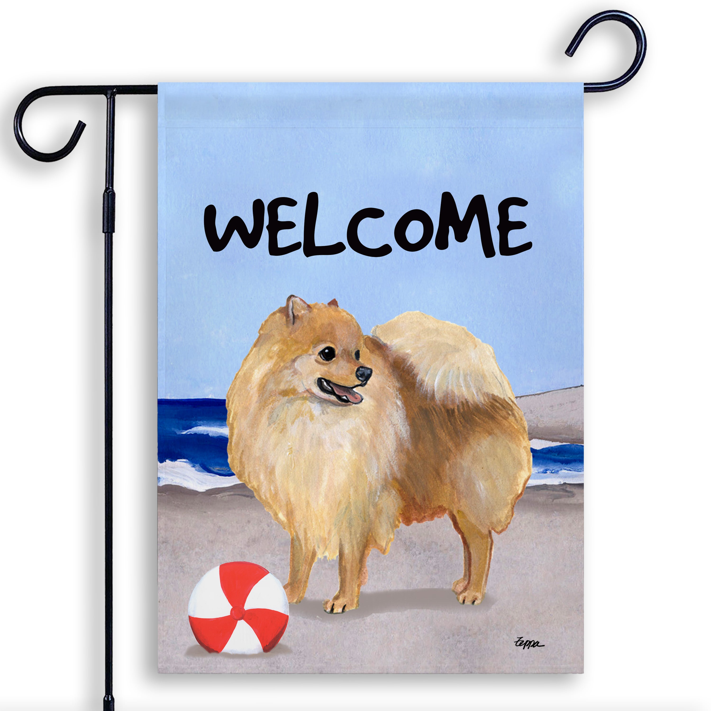 Pomeranian Garden Flag