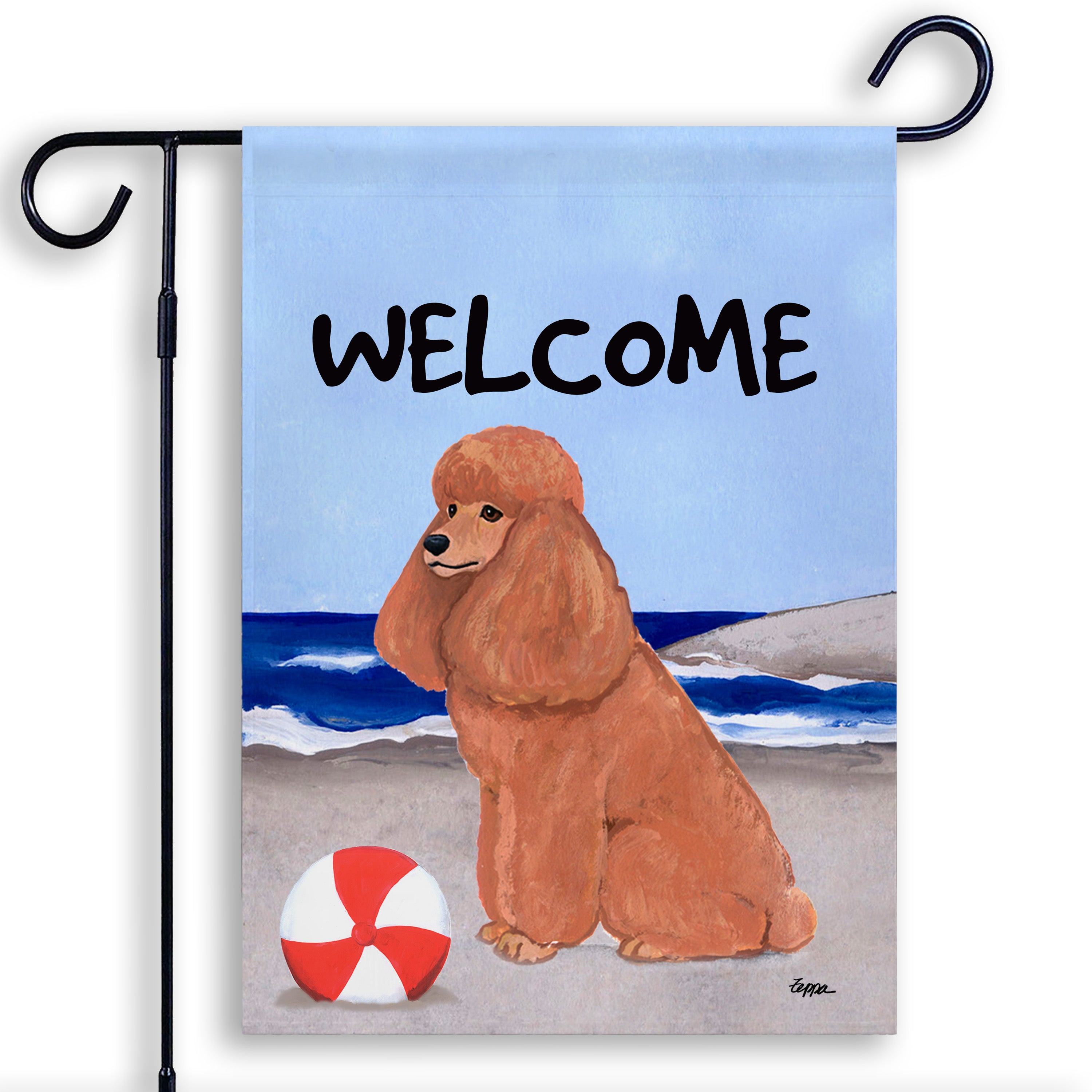 Poodle Garden Flag