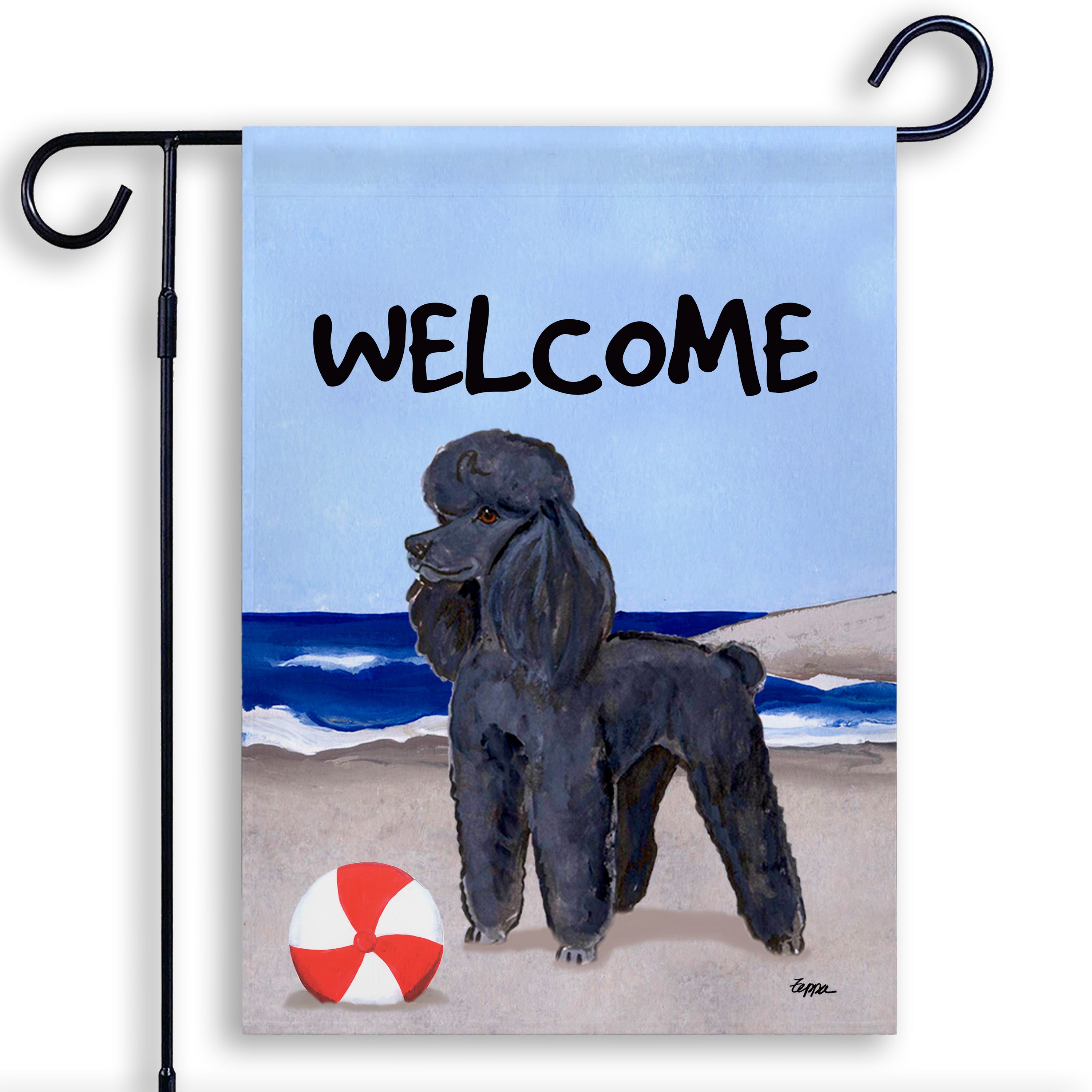 Poodle Garden Flag
