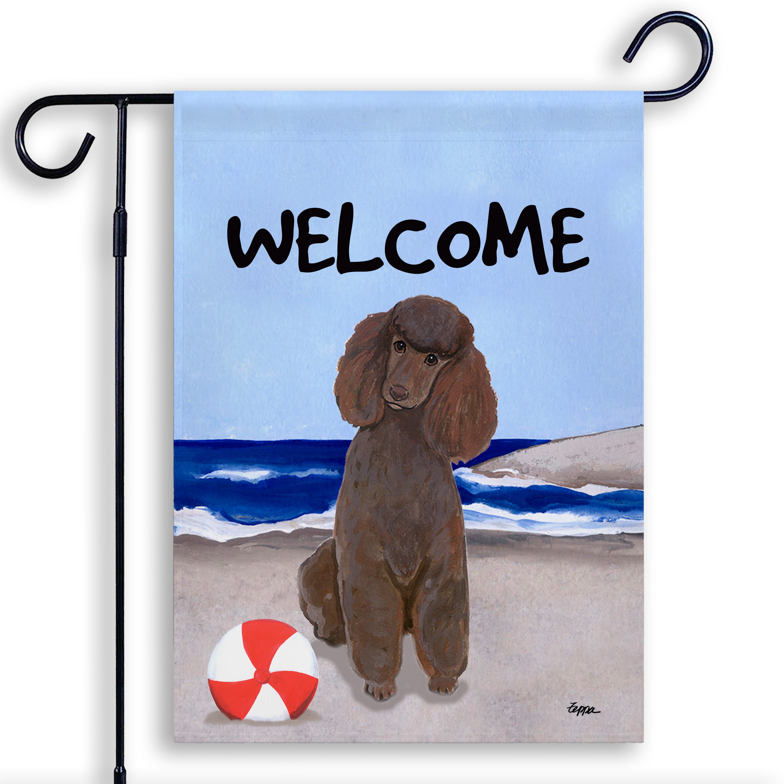 Poodle Garden Flag
