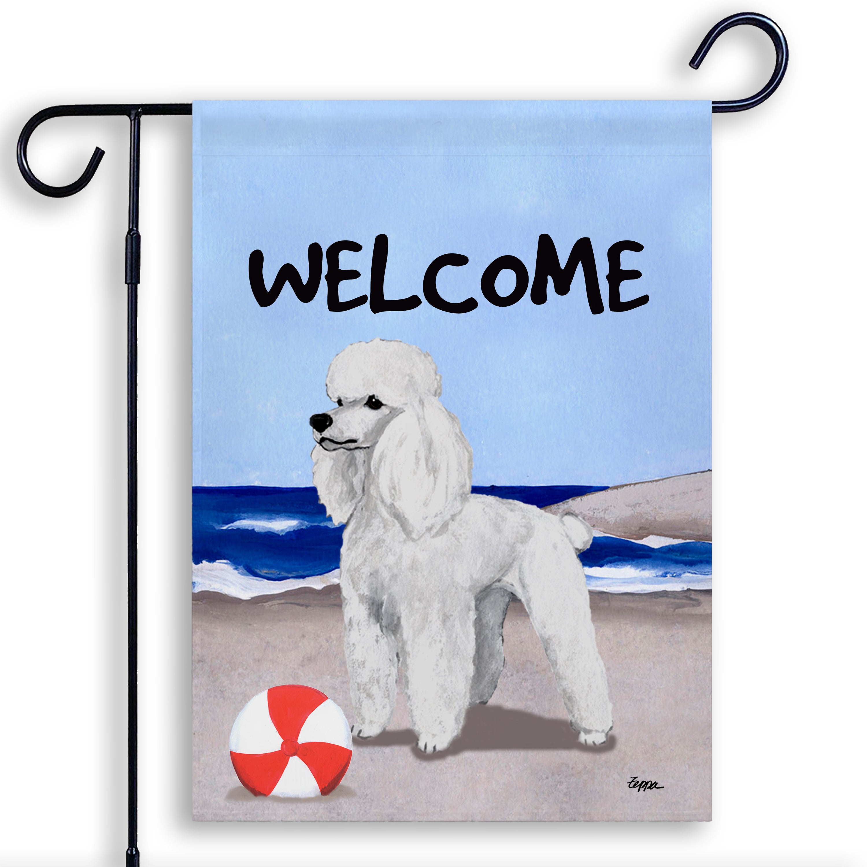 Poodle Garden Flag