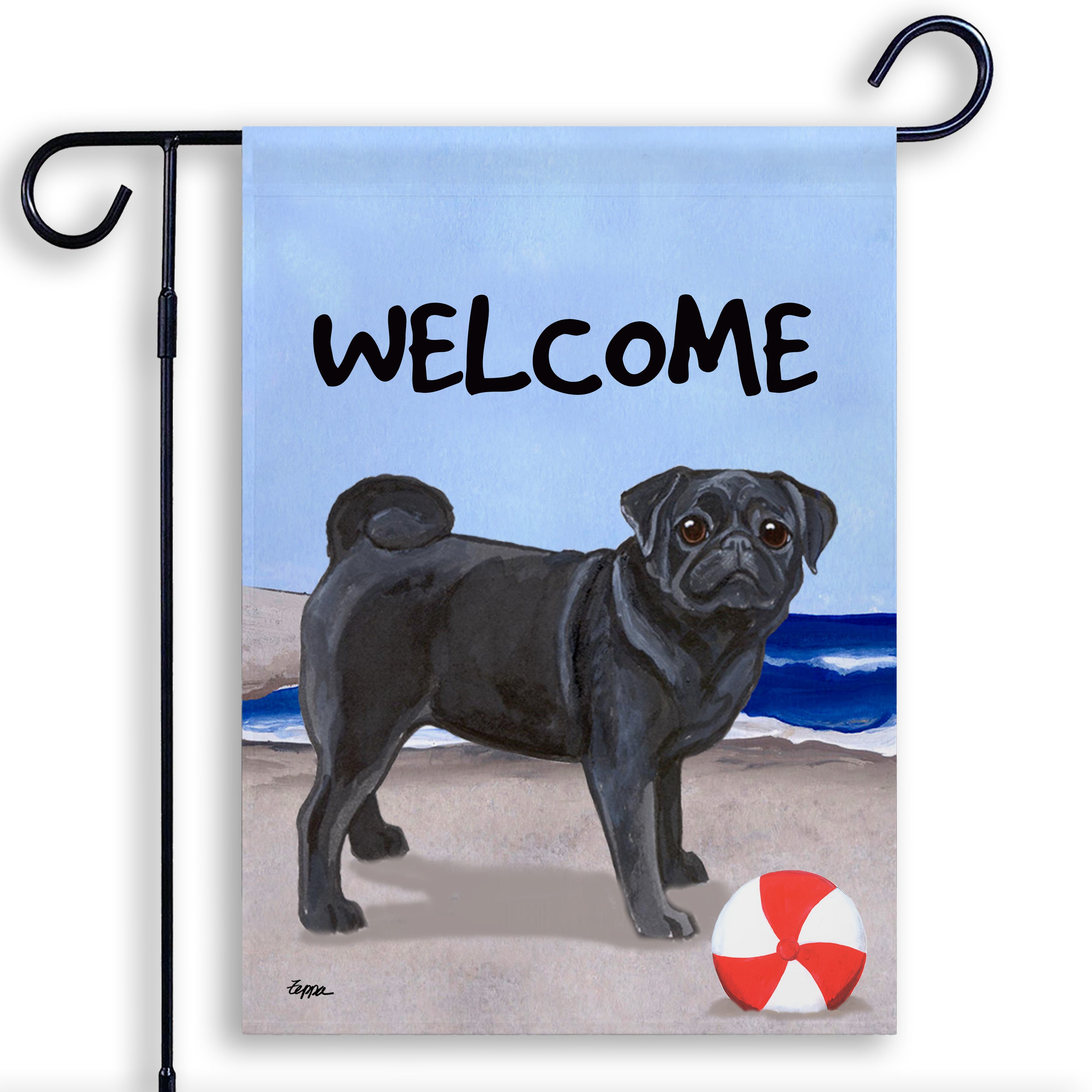 Pug Garden Flag