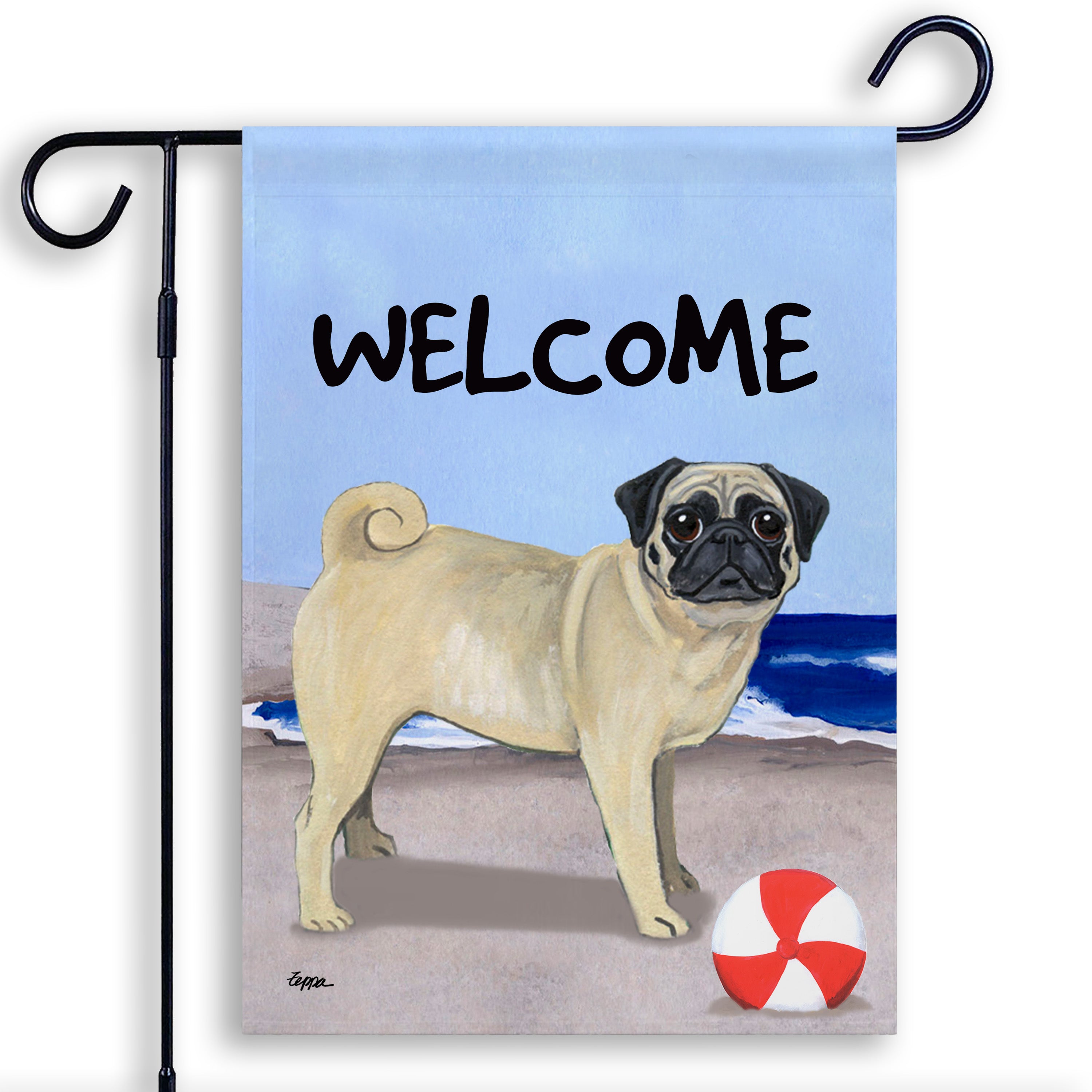 Pug Garden Flag