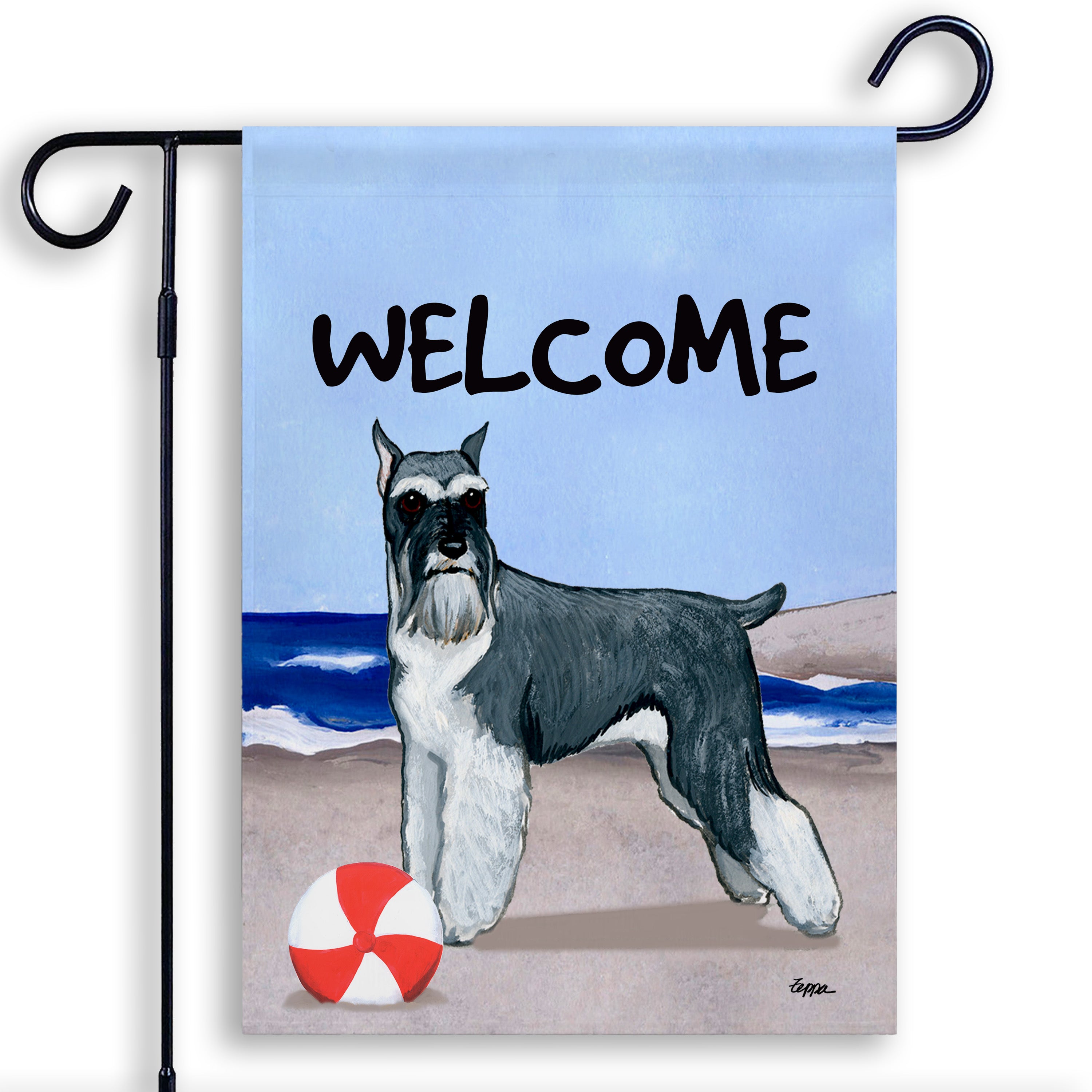 Schnauzer Garden Flag