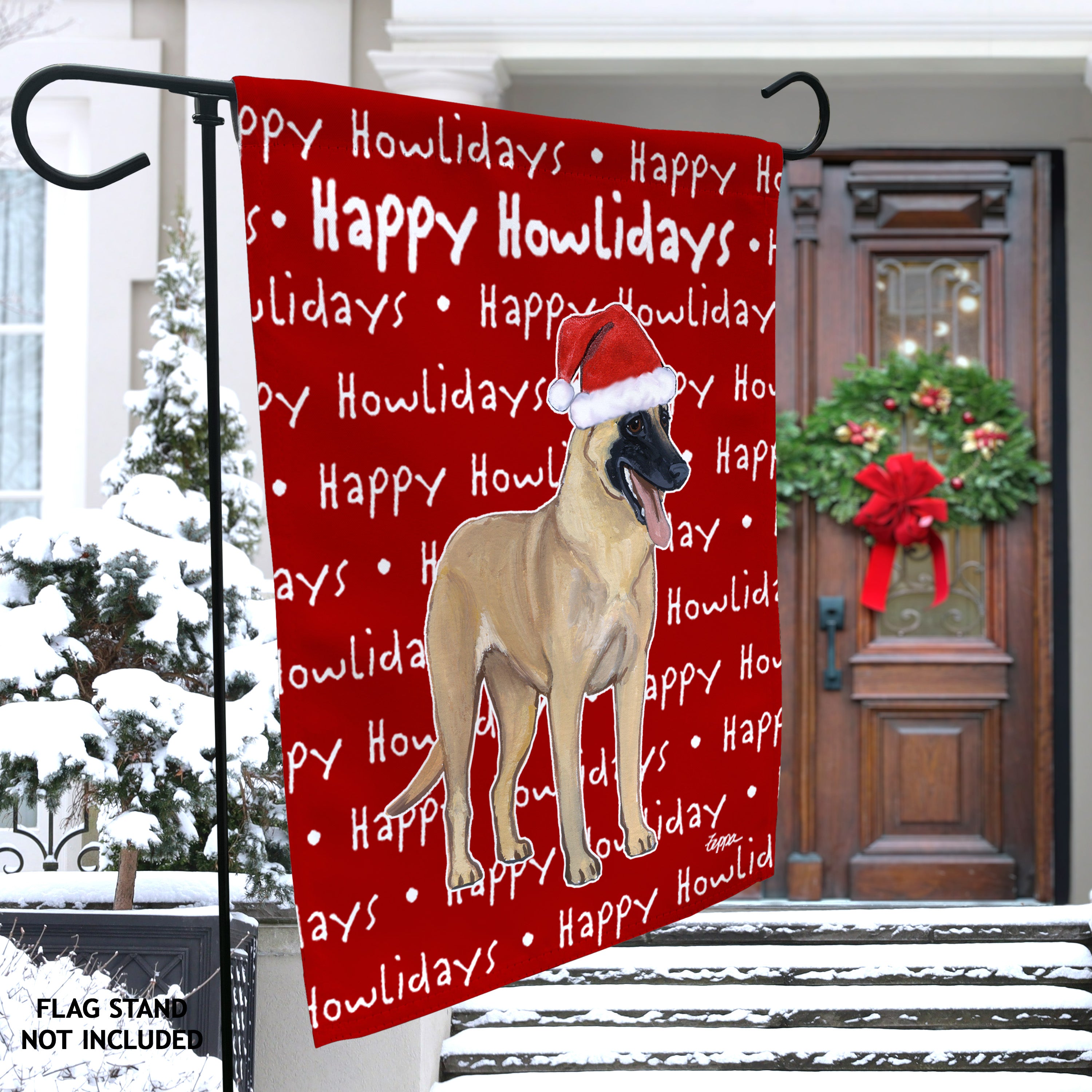 Belgian Malinois Christmas Garden Flag