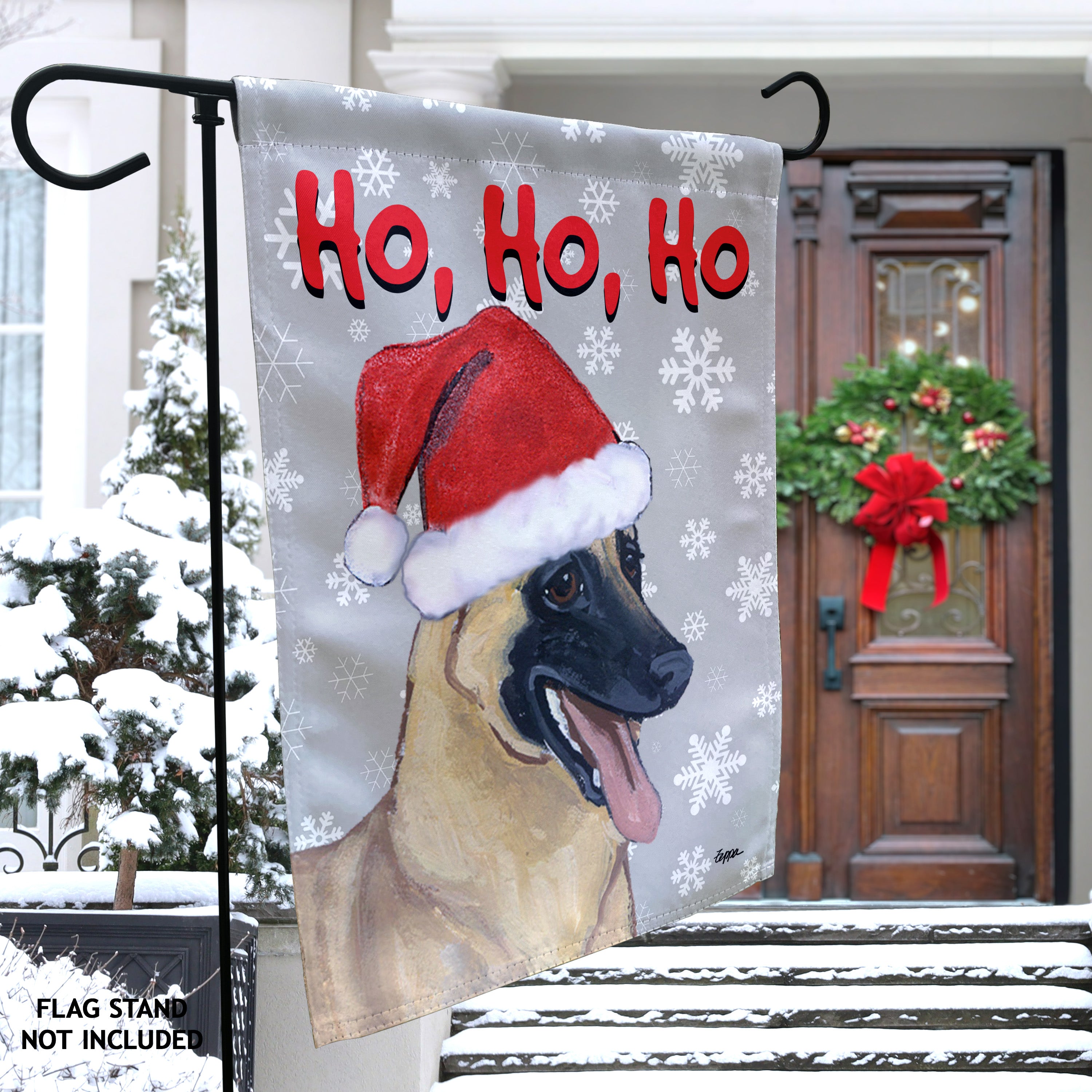 Belgian Malinois Christmas Garden Flag