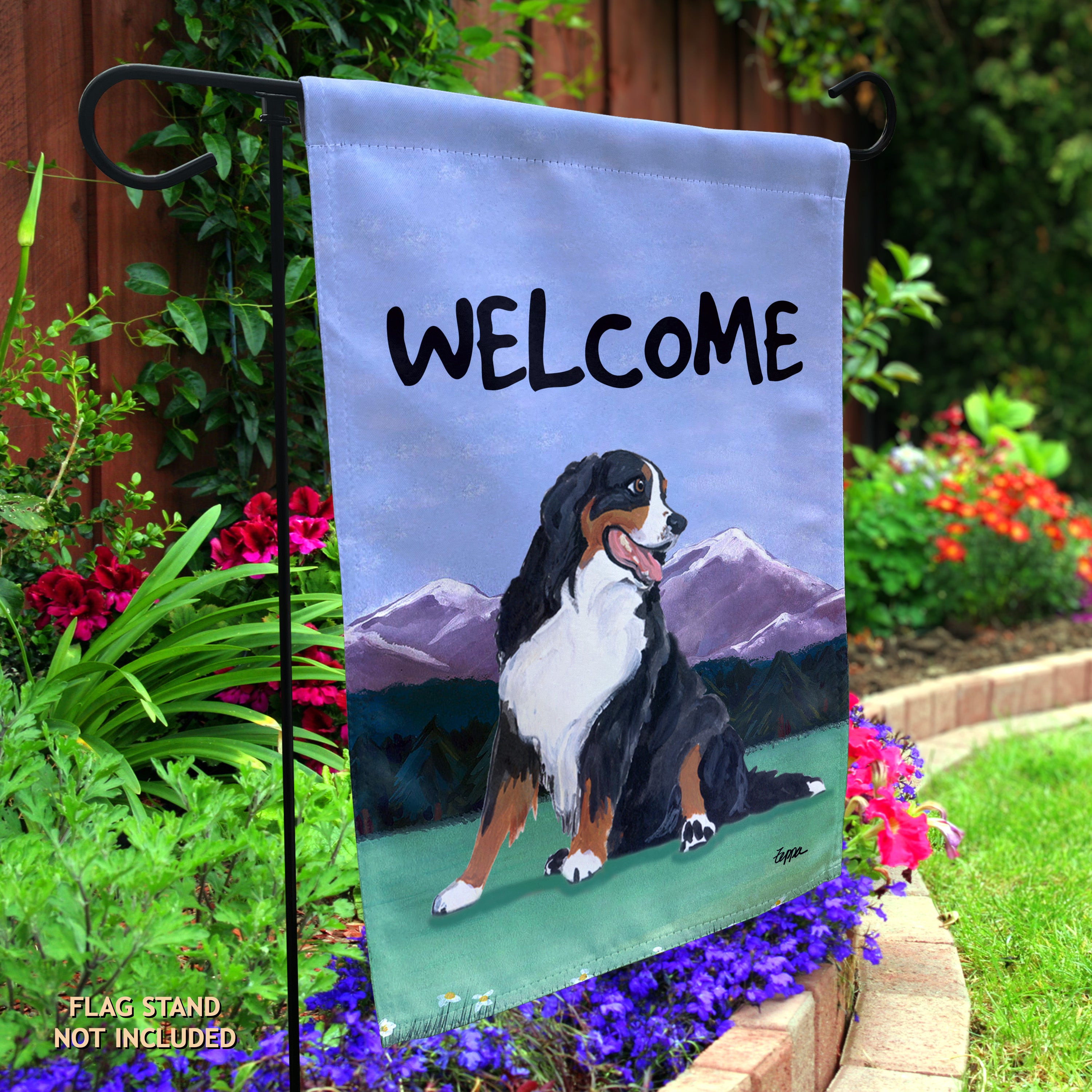 Bernese Mountain Dog Garden Flag