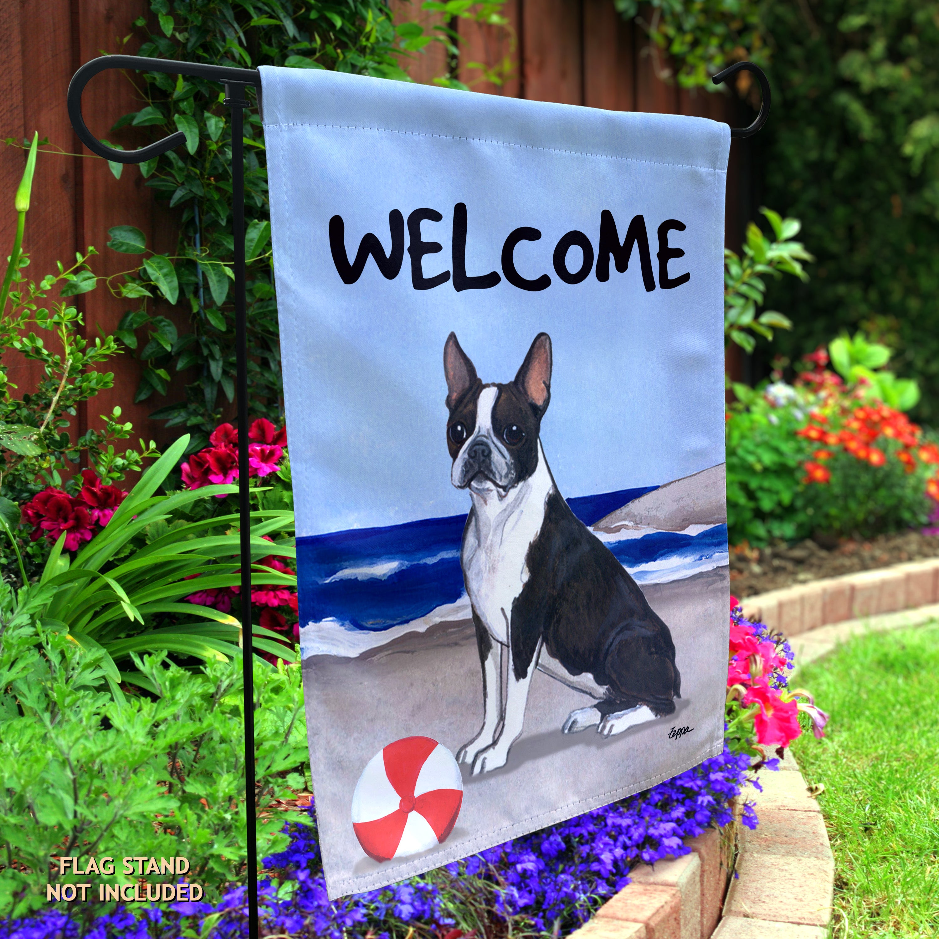 Boston Terrier Garden Flag