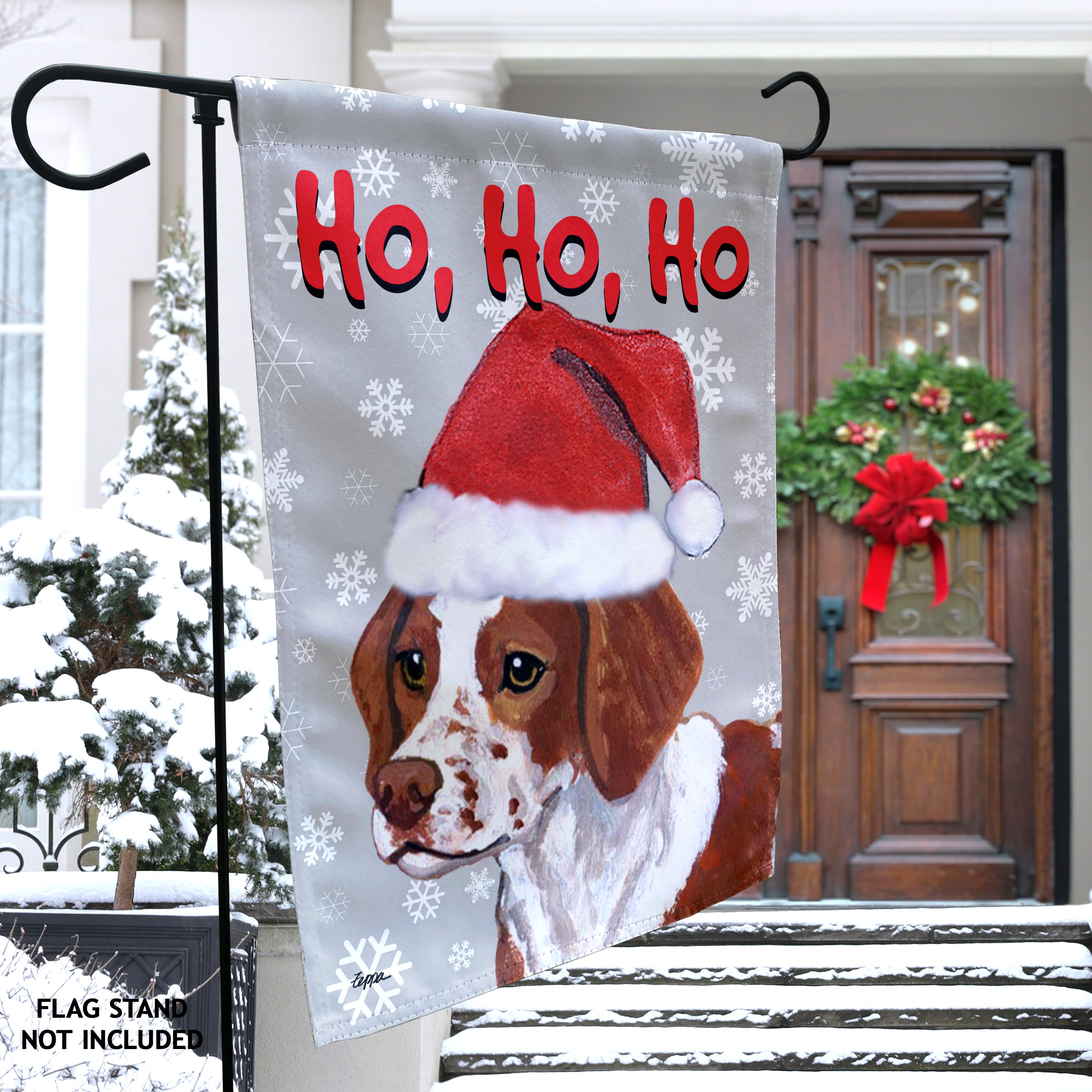 Brittany Christmas Garden Flag