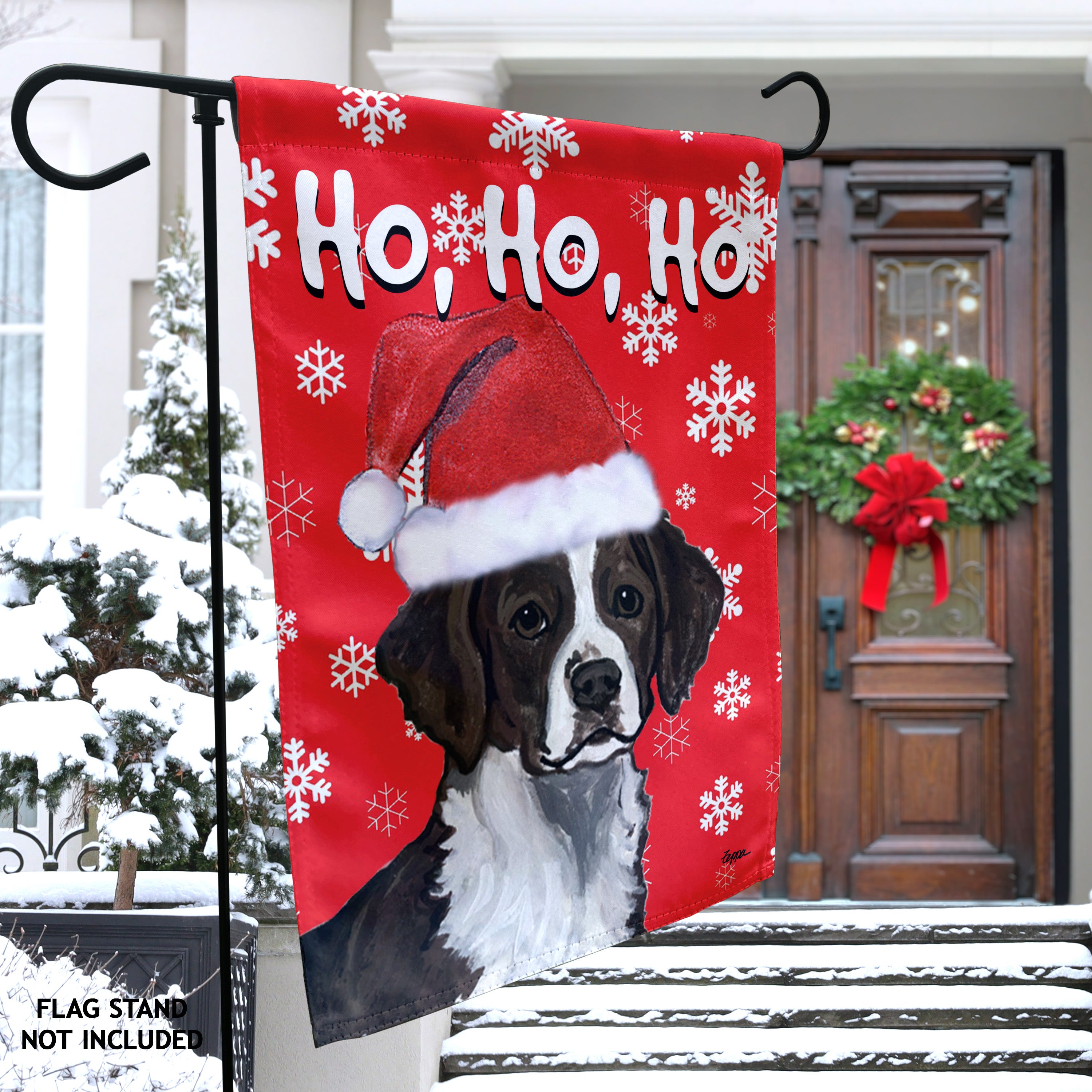 Brittany Liver  Christmas Garden Flag