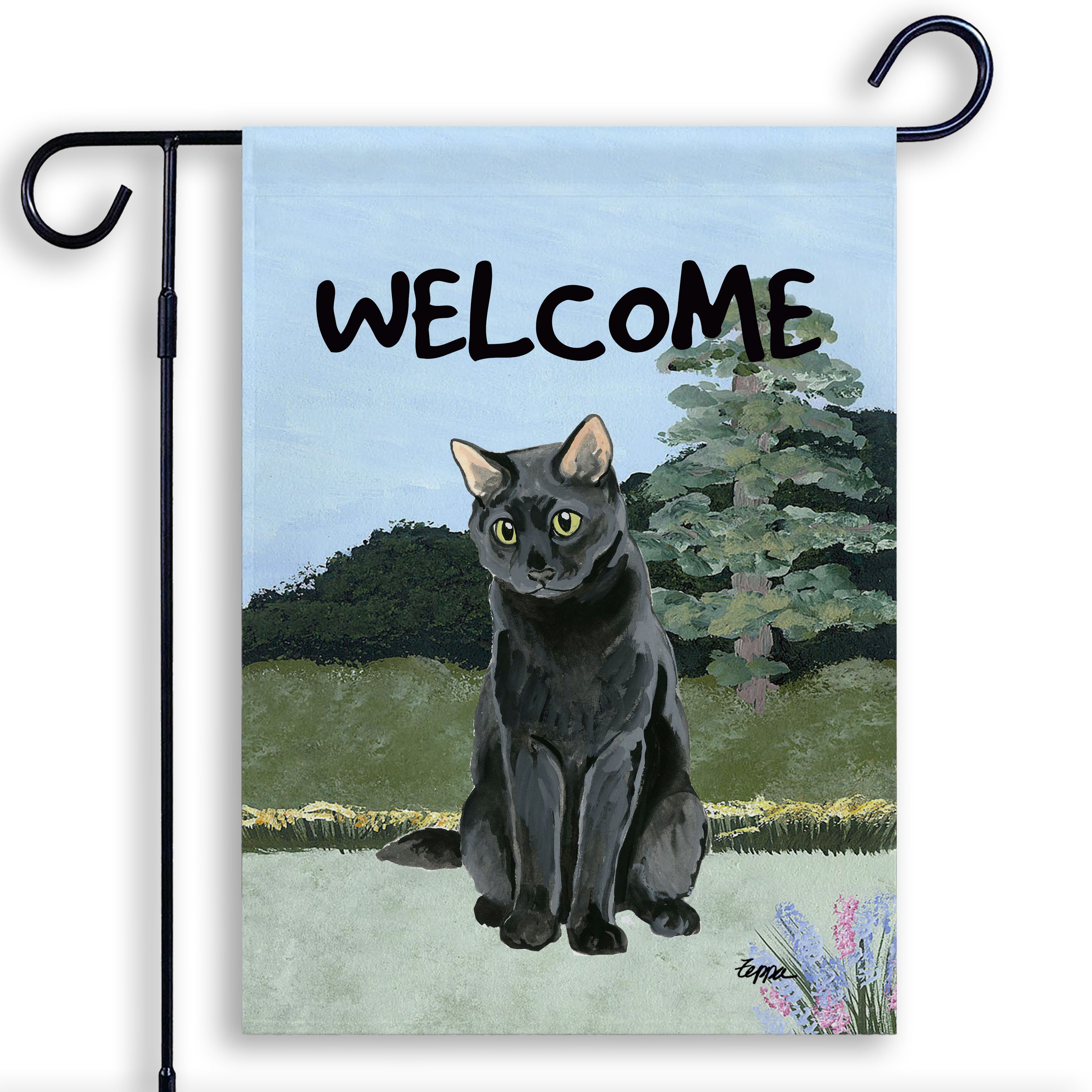 Black Cat Garden Flag